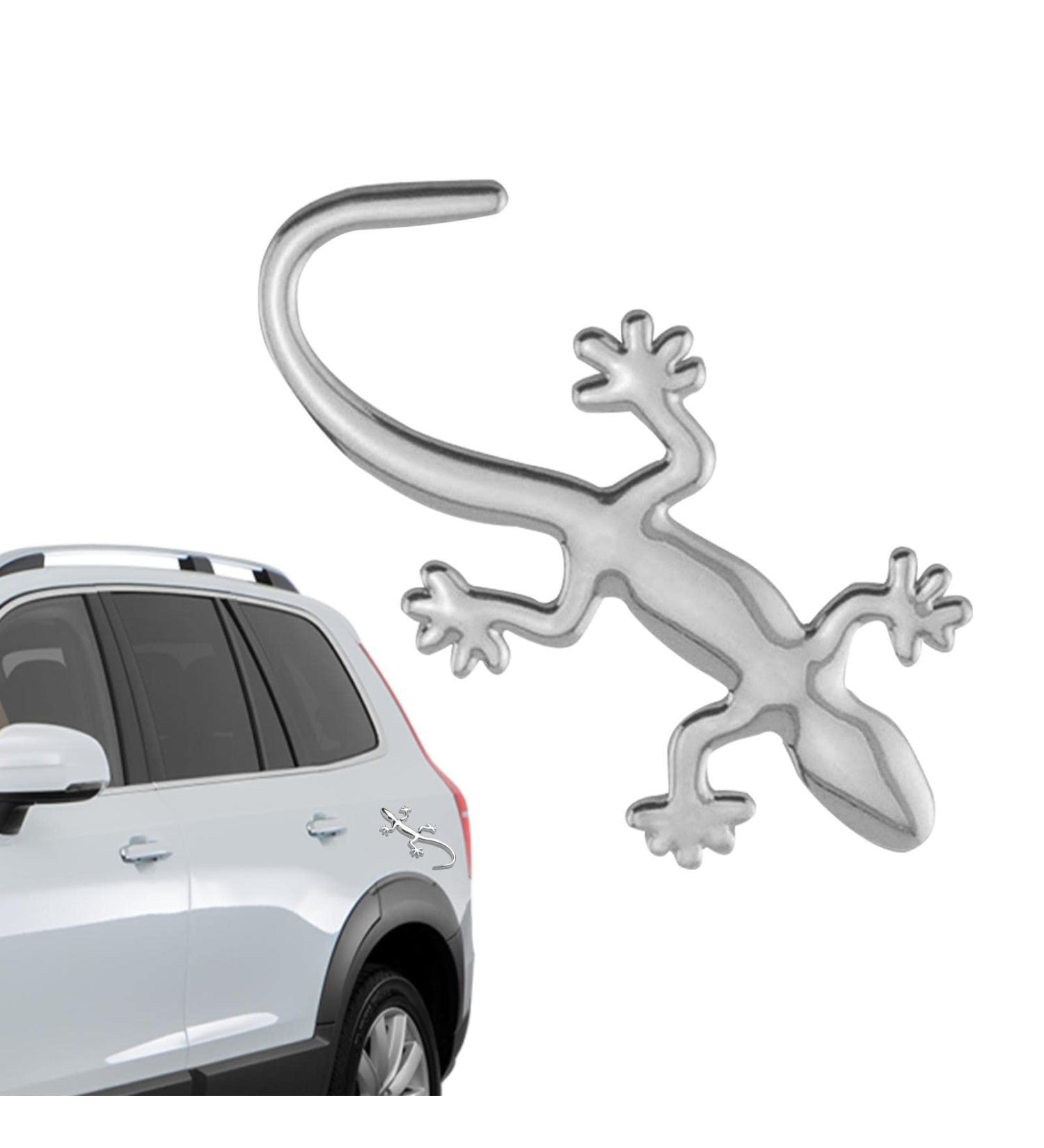 3D Gecko Car Sticker | Metal Wall Decor | Gecko Decal Badge Badge Decoration Car Accessories Calakono Silver - Buy Online on GoSupps.com