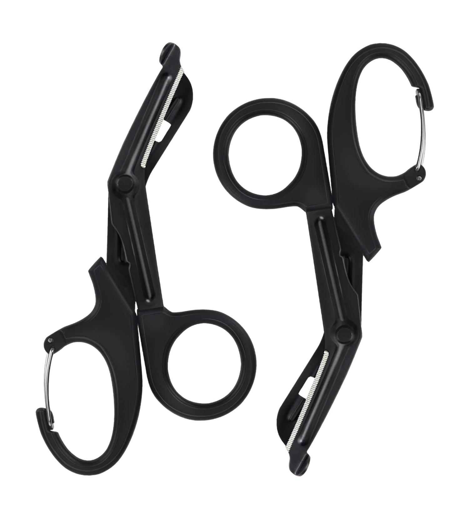 MOVOCA 7.5 Medical Scissors with Carabiner - Bandage Trauma Shears for Doctors, Nurses, EMT, EMS - Stainless Steel, Non-Stick Blades - Black - Buy Online on GoSupps.com