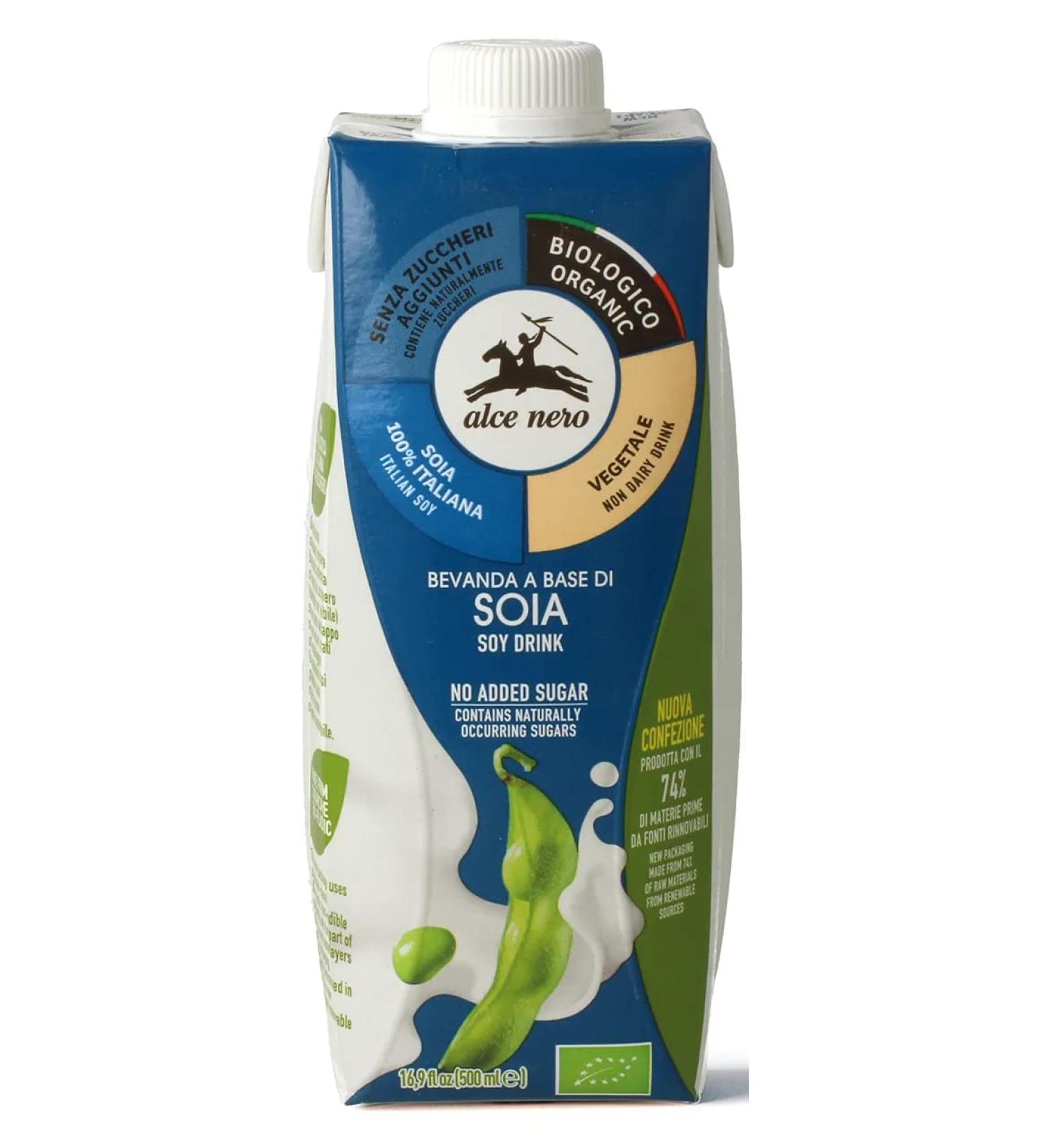 Alce Nero Organic Soy-Based Vegetable Drink Organic Vegetables Soy-based drink 500ml Non-alcoholic refreshing drink - Buy Online on GoSupps.com
