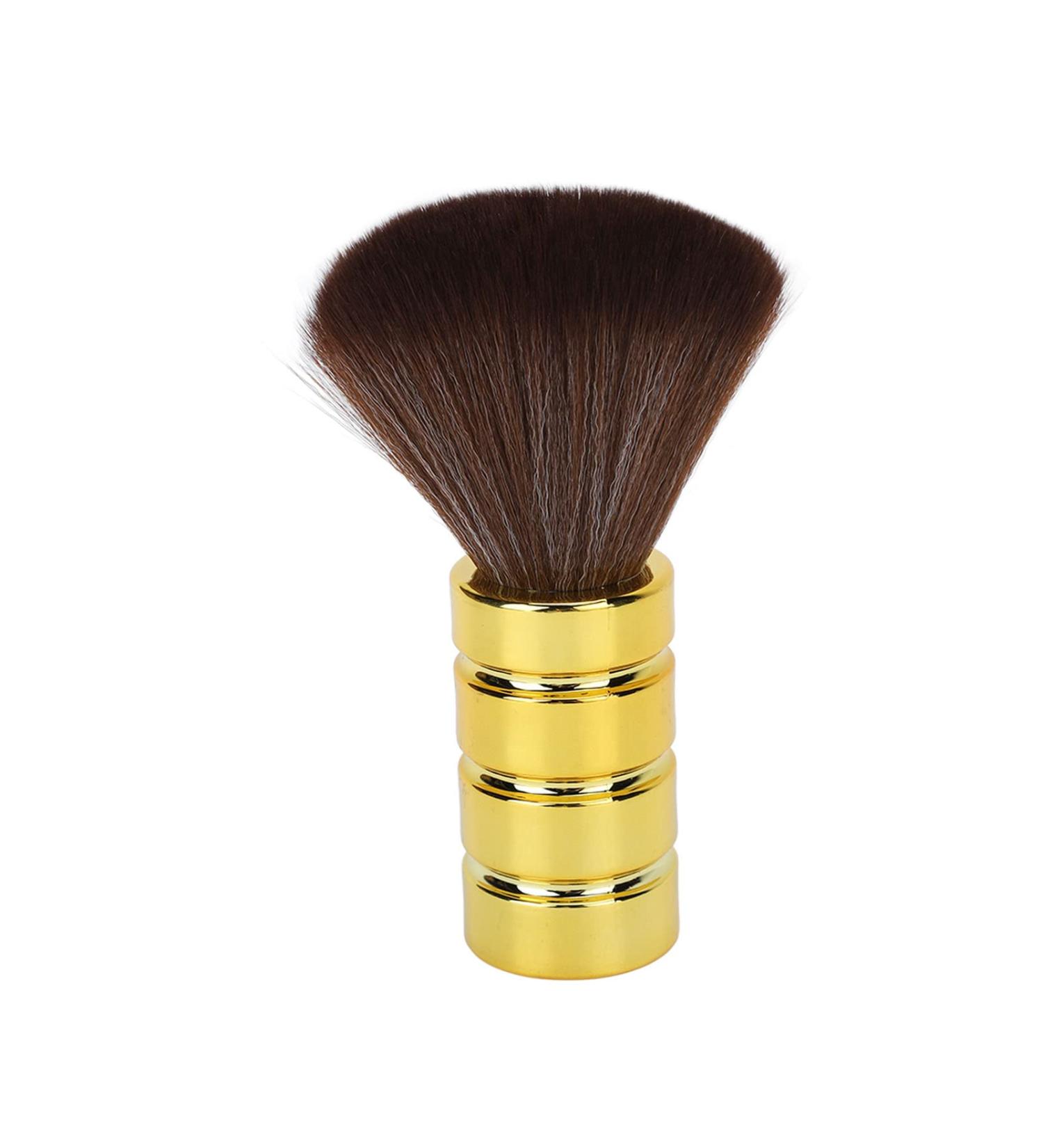 Barber Neck Duster Brush Soft Gentle Electroplating Process Professional Neck Cleaning Brush Salon Hairdressing Neck Brush Neck Duster Brush for Hairdressers (Gold) - Buy Online on GoSupps.com