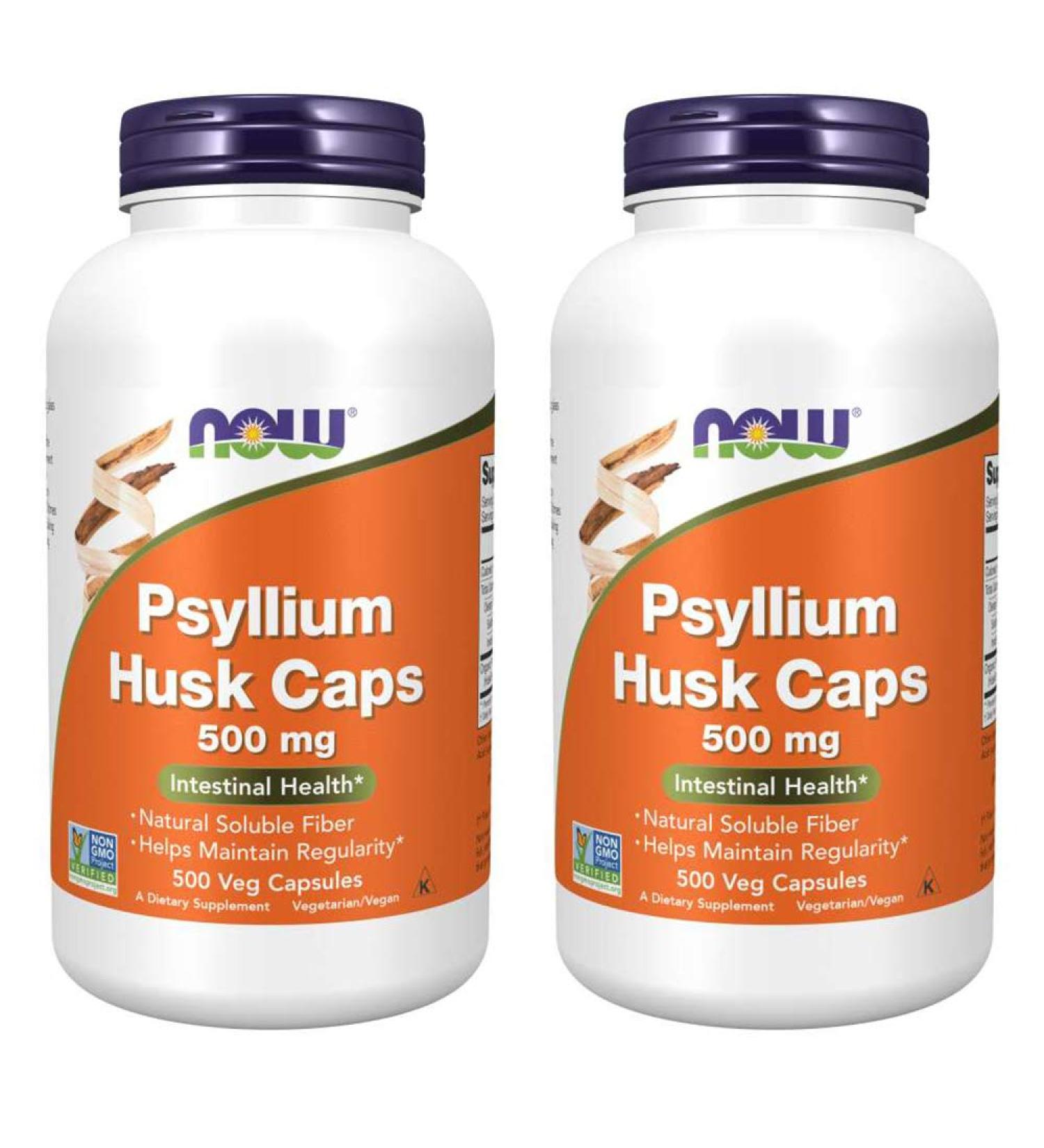 Now Foods Psyllium Husk 500mg - 1000 Capsules (2 Pack) - Buy Online on GoSupps.com