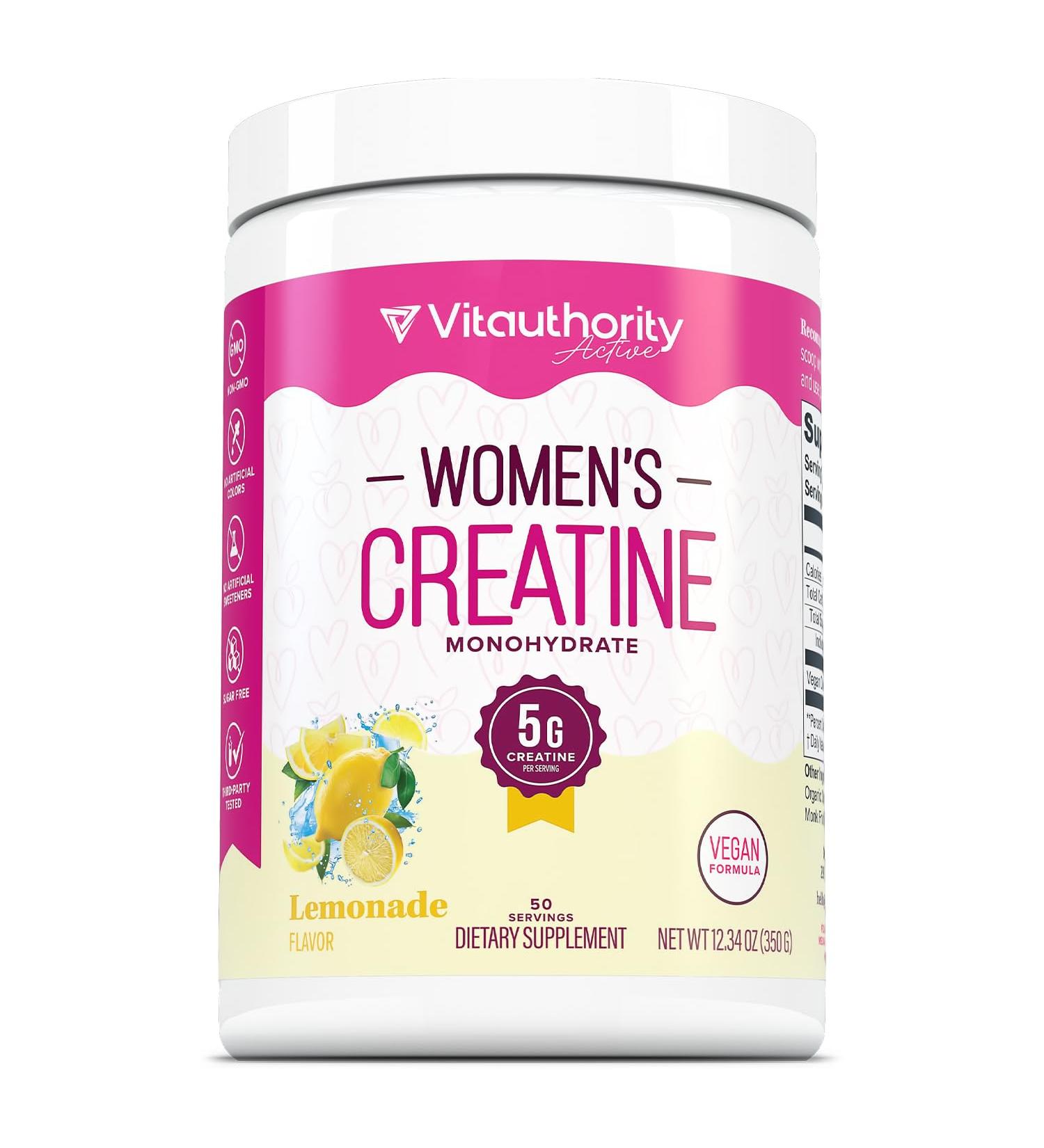 Micronized Creatine Monohydrate Powder 5g per Serving Creatine Supplement | Support ATP Boost Strength Lean Muscle & Recovery | No Sugar Dyes or Fillers | Superior Mixing - Lemonade 50 Servings - Buy Online on GoSupps.com