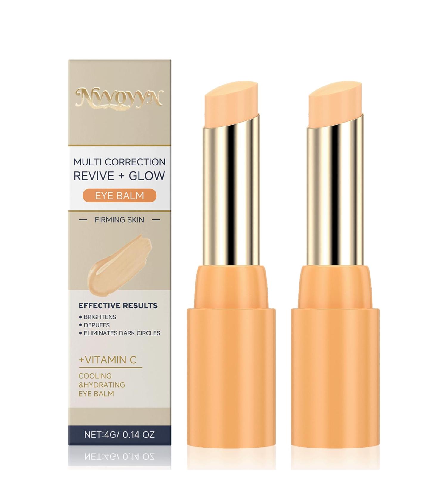 NYYQYYN Revive + Glow Vitamin C Eye Balm Hydrating Eye Cream Improve Dark Circles Refreshing and Non-Sticky (2 Pcs) - Buy Online on GoSupps.com