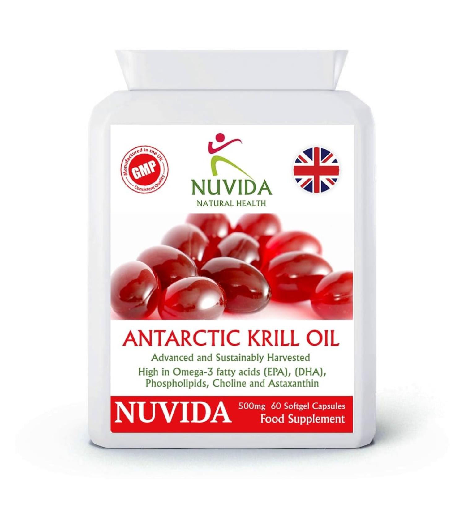 High Strength Krill Oil Capsules 500mg - 60 Count - 1000mg per Serving - Omega-3 Fatty Acids - Easy Swallow Soft Gels - Sustainably Sourced - Buy Online on GoSupps.com