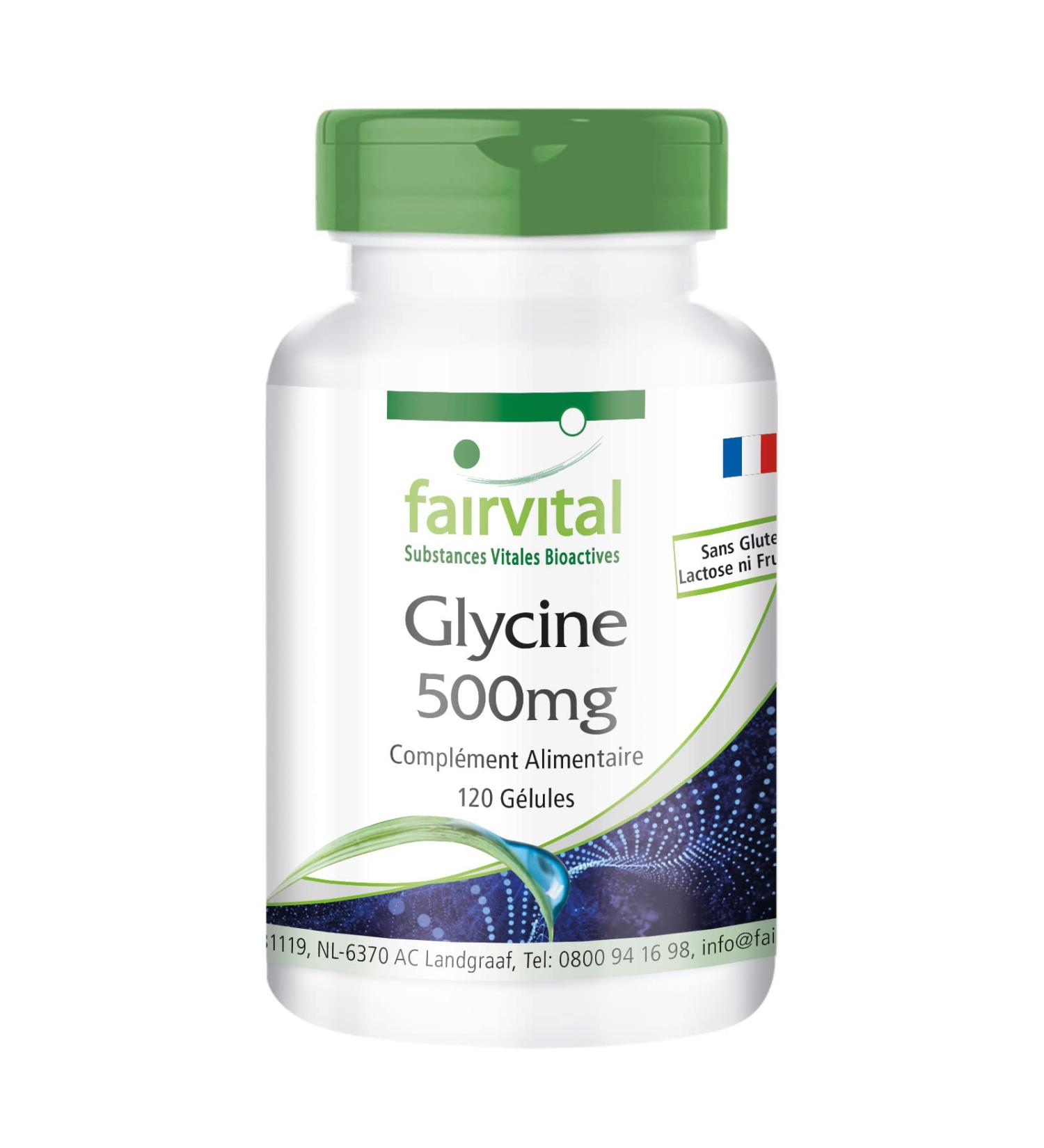Fairvital | Glycine 500mg VEGAN - Highly dosed - 120 capsules - amino acid - Buy Online on GoSupps.com
