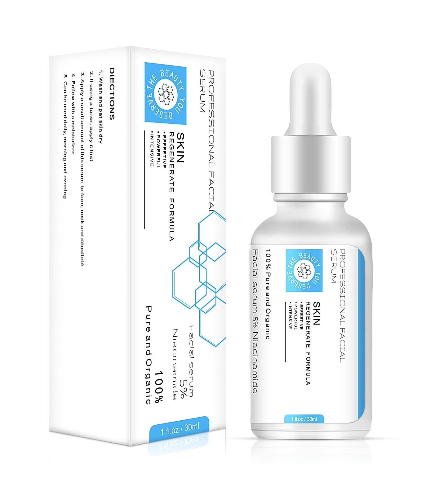Niacinamide Serum for Face - 5% Niacinamide Hyaluronic Acid & Peppermint - Moisturizing Anti-Aging Solution for Dry Skin Dark Spots & Fine Lines - 1oz Sensitive Skin Friendly - Buy Online on GoSupps.com