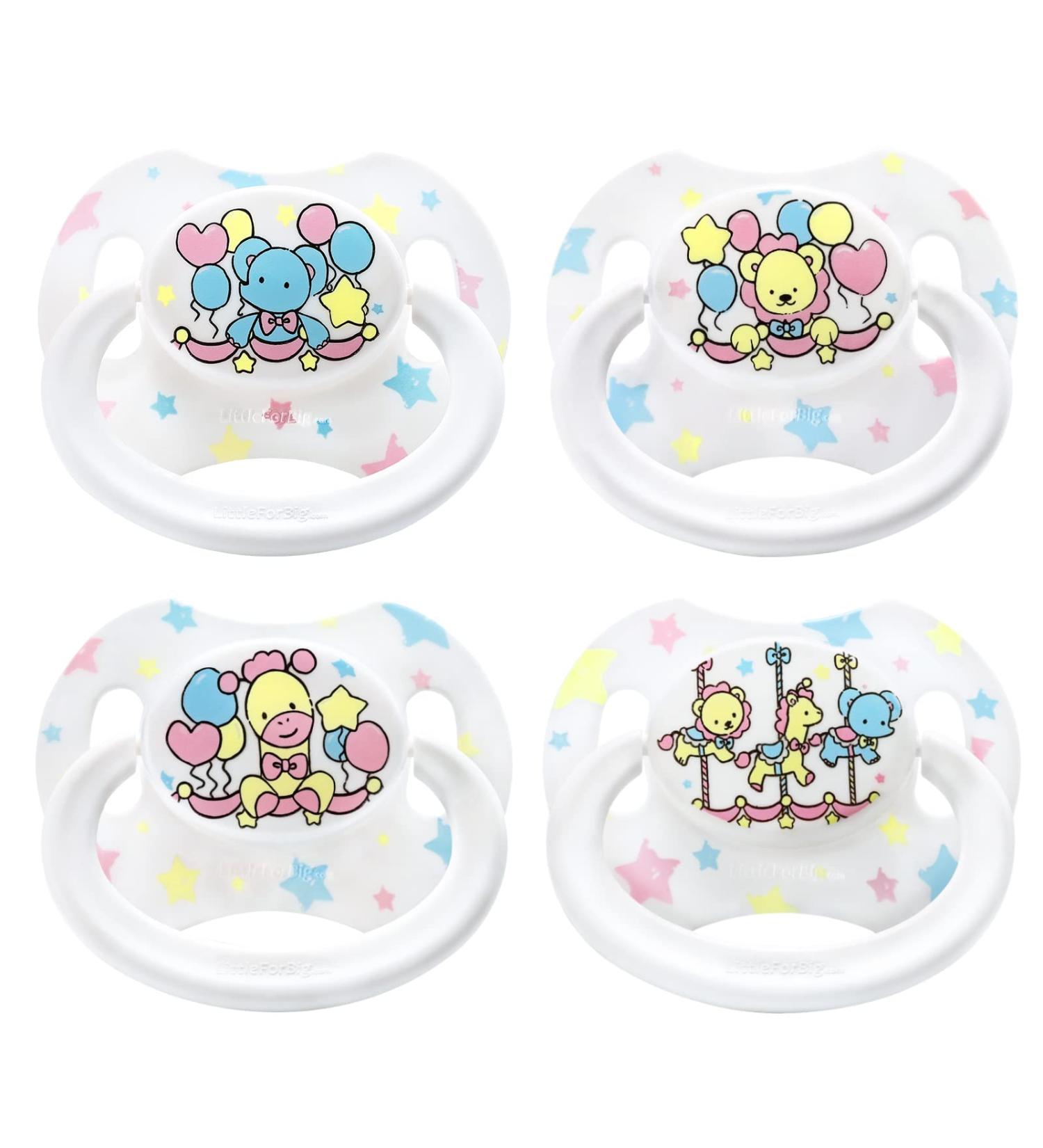 Shop LittleForBig Large Shield Pacifier Generation II - Adult Size Printed Set in Little Circus Pattern | International Shipping Available - Buy Online on GoSupps.com
