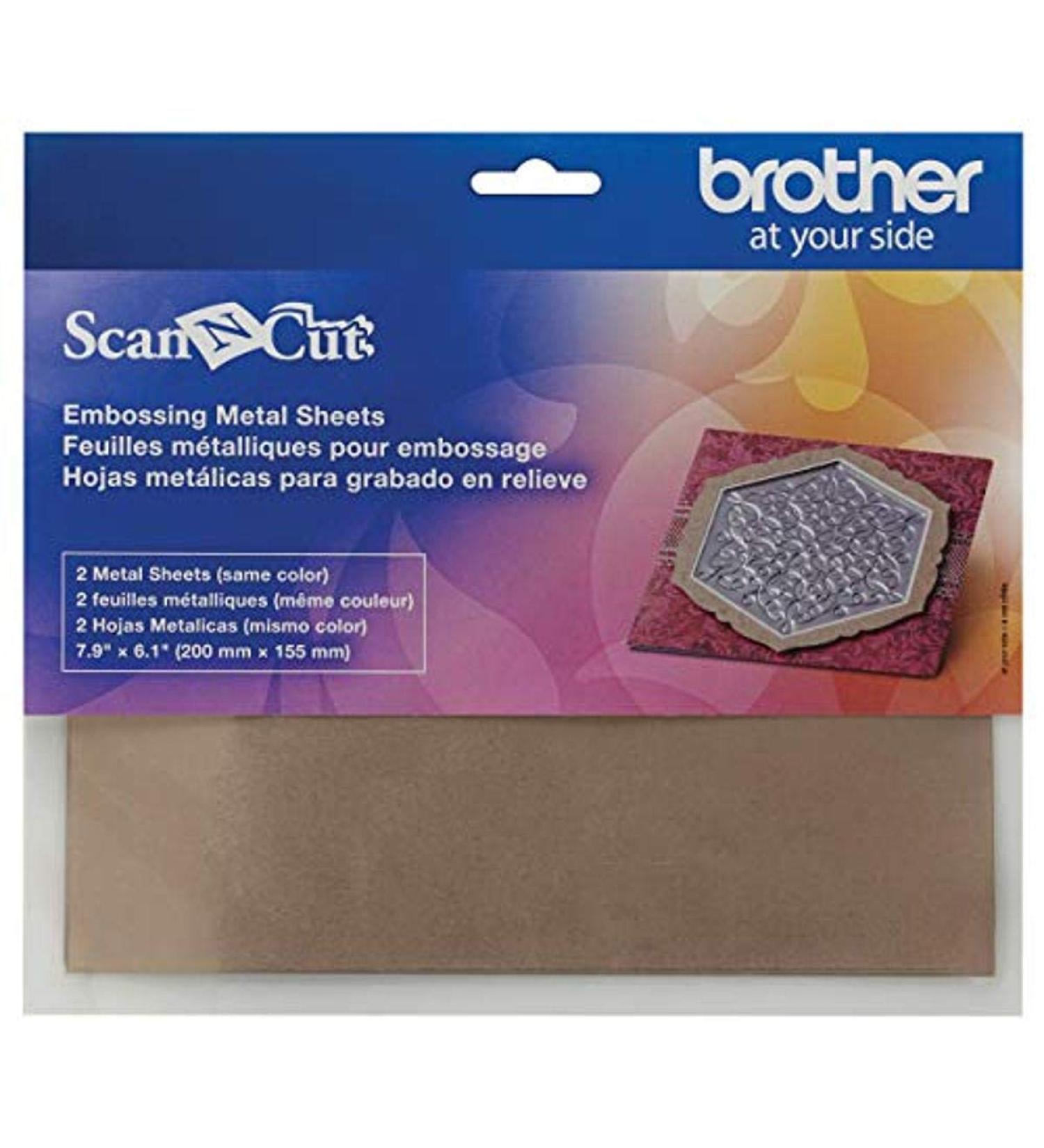 Brother ScanNCut Embossing Brass Metal Sheets - 2 Pieces for Custom Cards & Home Decor - Buy Online on GoSupps.com