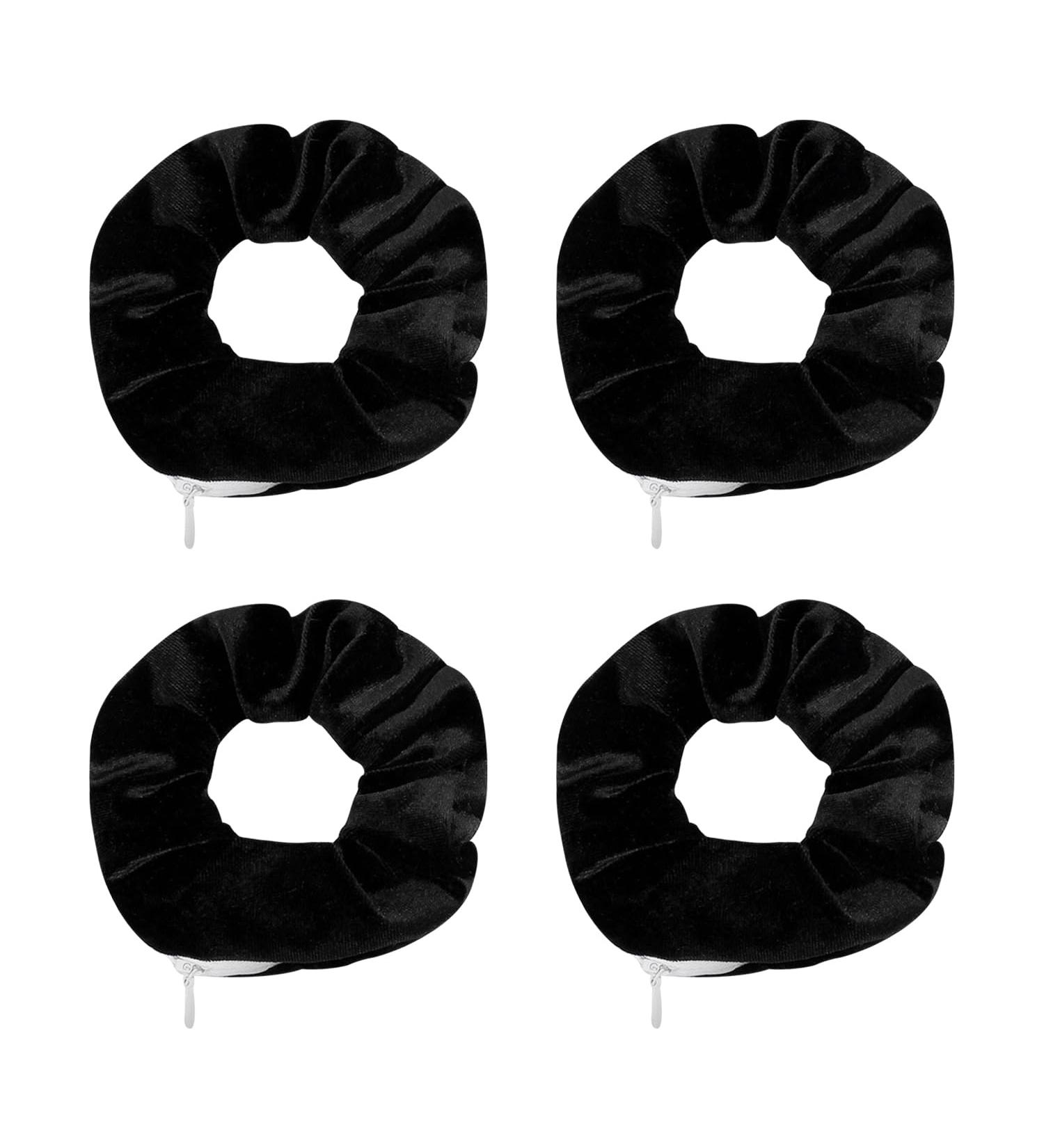 4 Pieces Women's Hair Ties Velvet Zip Hair Ties Travel Gadgets Secret Hair Ties Soft Ponytail Hair Ties Ball Head Curly Hair Ties - Buy Online on GoSupps.com