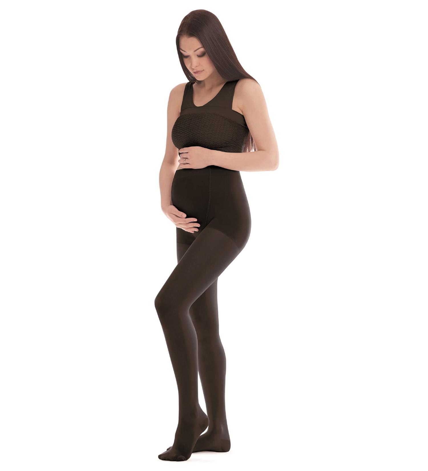Maternity Compression Stockings 16-18 mmHg for Better Blood Circulation - Prevent Varicose Veins - Black, Small - Buy Online on GoSupps.com