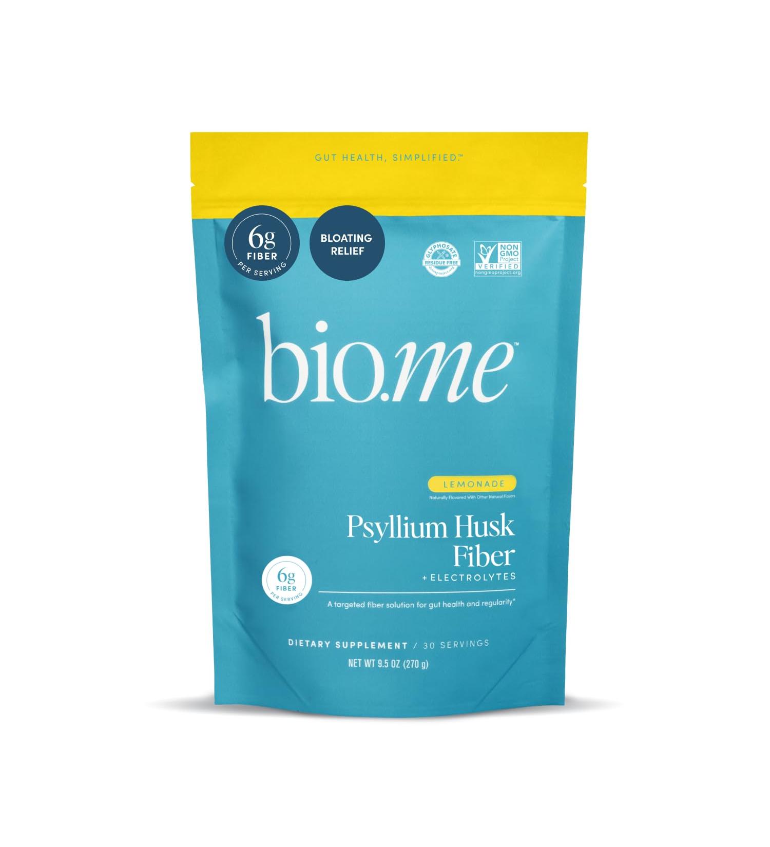 Psyllium Husk Fiber Powder (6g Per Serving) for Digestive Health & Bloating Relief, Sugar Free Lemonade Prebiotic Insoluble & Soluble Fiber Powder, Non-GMO Supplement, Gluten Free - 30 Servings Powder (30 Servings) - Buy Online on GoSupps.com
