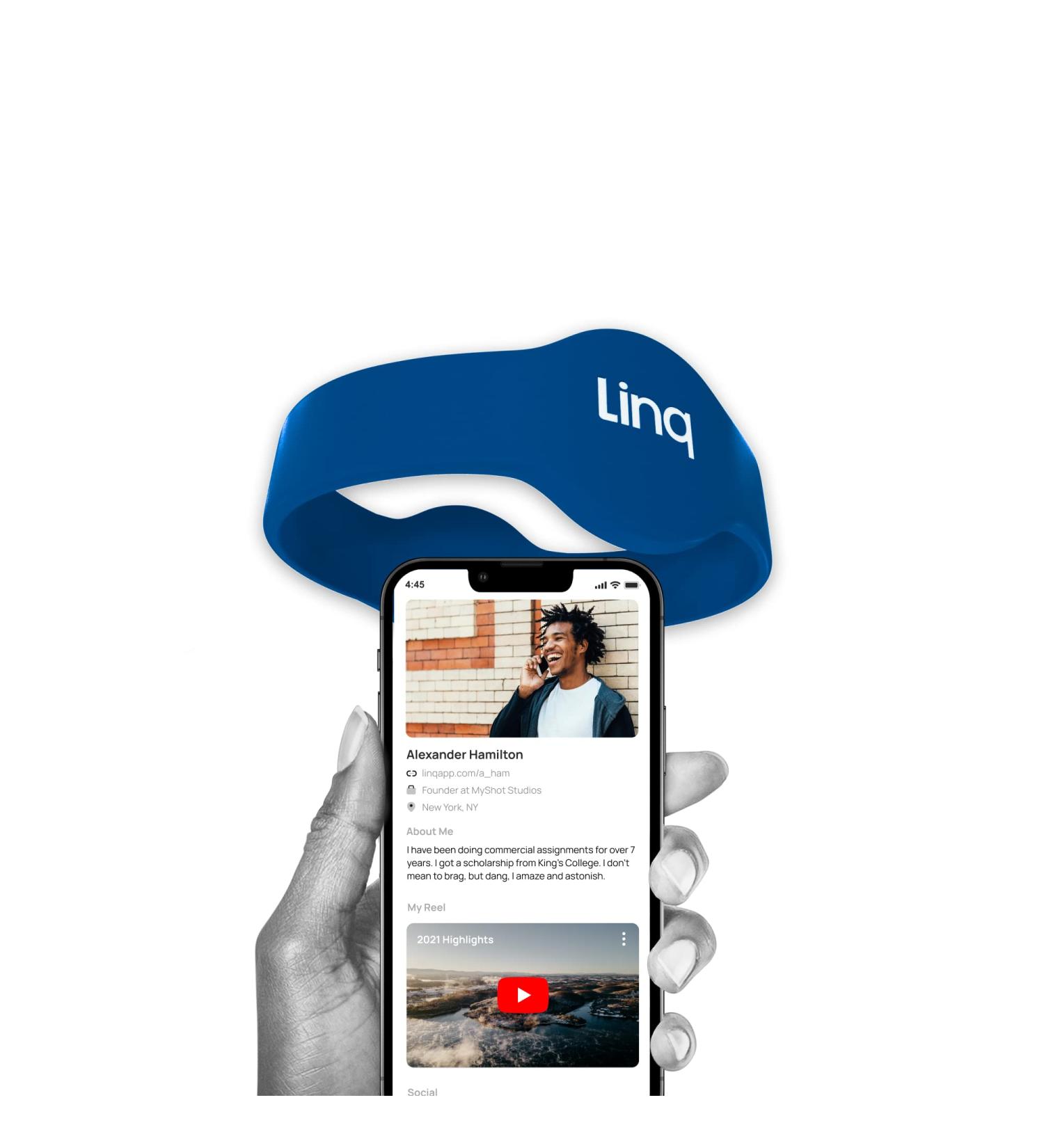 Linq Bracelet v3 - Smart NFC and QR Technology Band for Networking  Custom Links  Videos  and More (Blue) - Buy Online on GoSupps.com