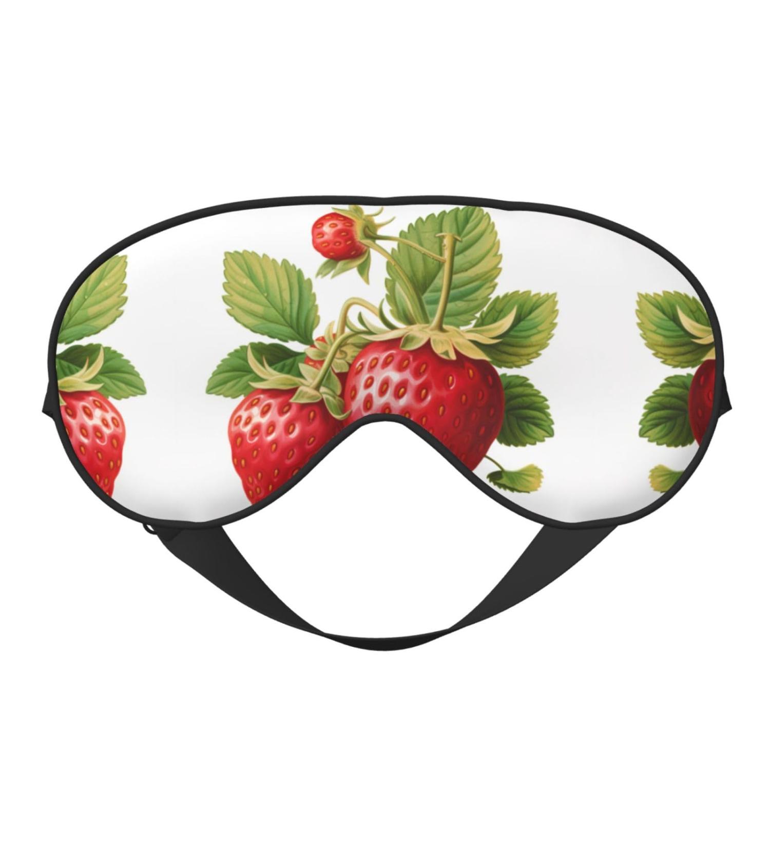 Buy Strawberry Clipart Unisex Sleep Eye Mask | Soft Comfort Travel Eye Shade for Yoga & Shift Work - Buy Online on GoSupps.com