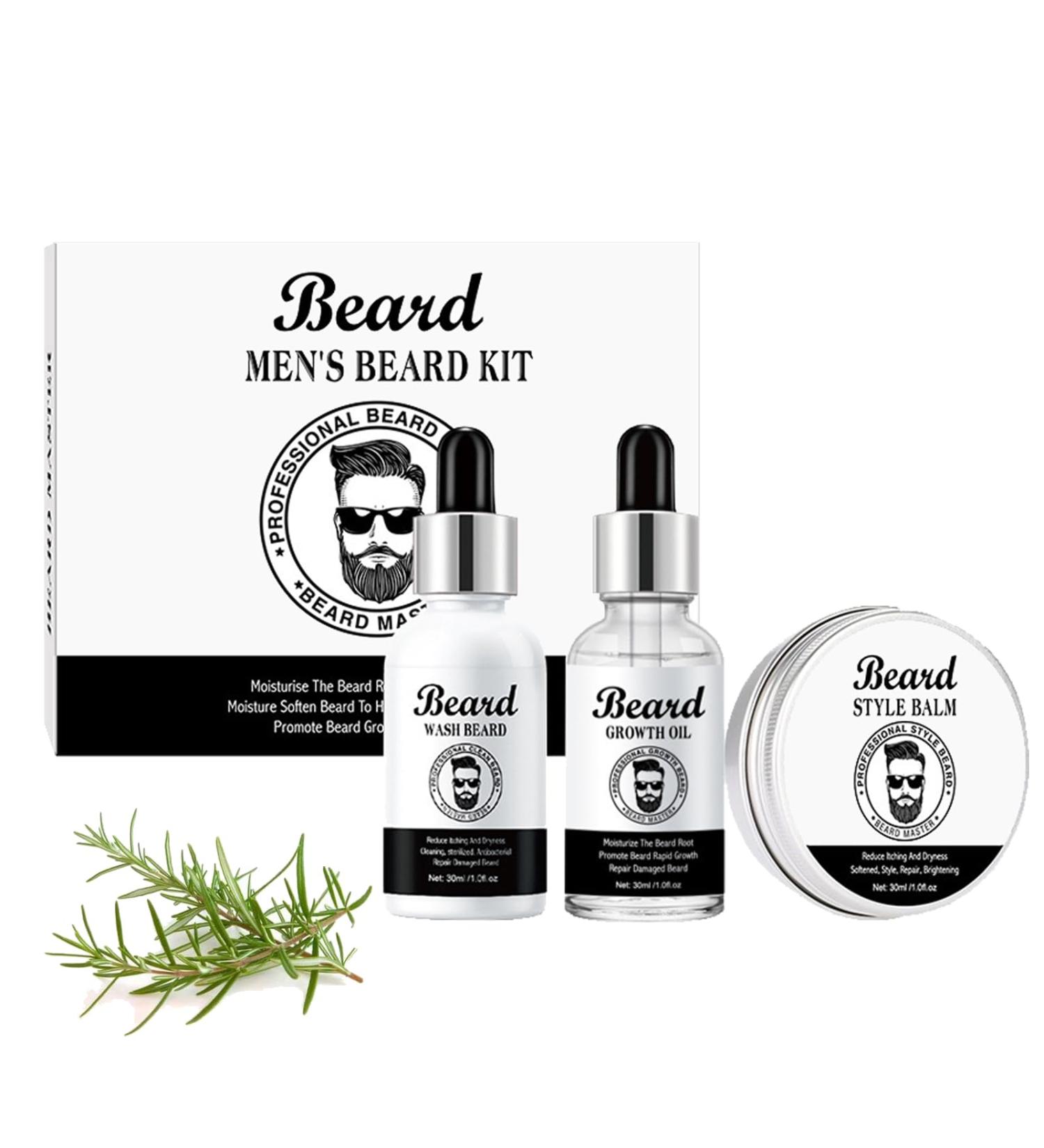 Beard Grooming Kit For Men-Beard Growth Kit-Beard Kit With Beard Shampoo Beard Growth Oil Beard Balm-Gift Sets For Men-Beard Care Kit For Men-Birthday Gifts For Him/Dad/Husband/Boyfriend - Buy Online on GoSupps.com