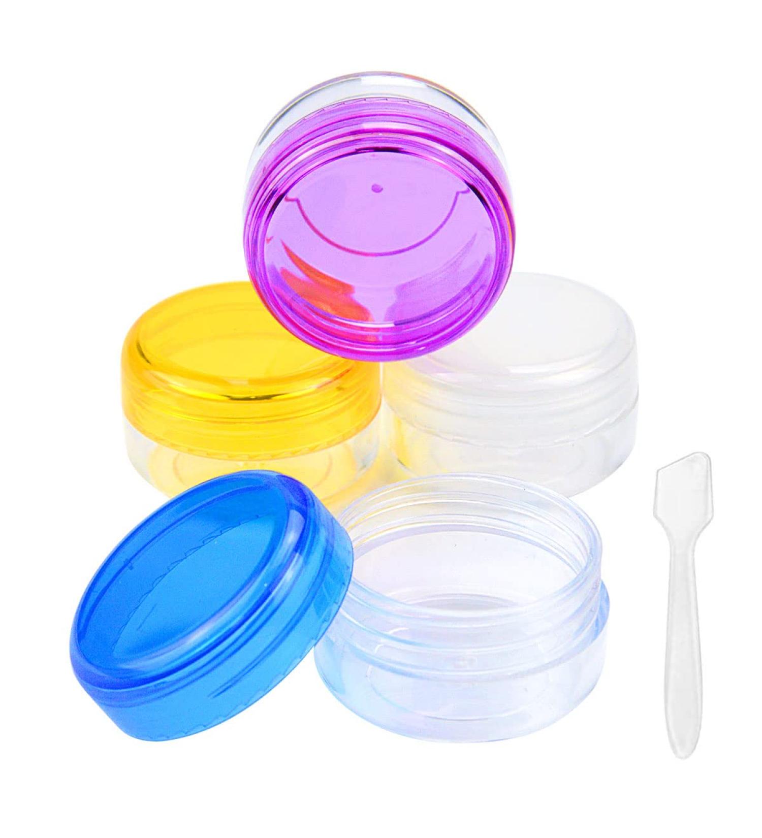4pcs Travel Sample Pots 15g/15ml for Toiletries - Clear Round Cosmetic Containers for Women - Ideal for Lotions, Creams & Makeup - Buy Online on GoSupps.com