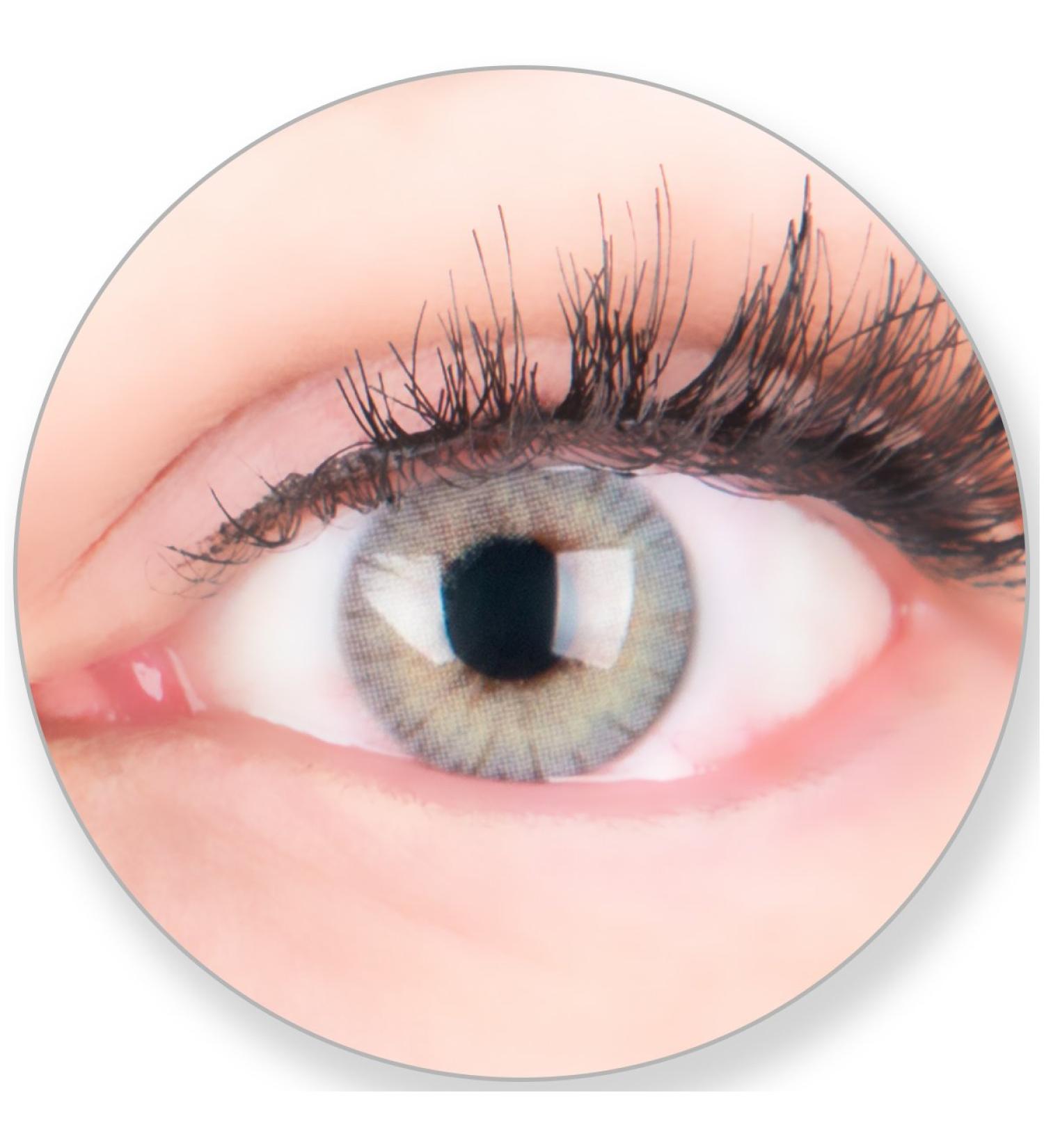 Glamlens Gray Colored Contact Lenses - Monthly Soft Silicone Hydrogel 0.0 Diopters - Includes Contact Lens Case - Buy Online on GoSupps.com