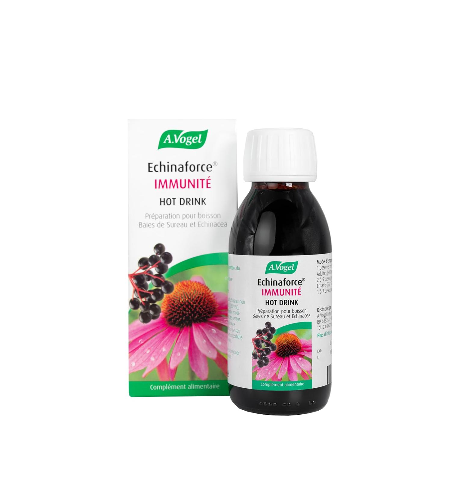 A.VOGEL - Echinaforce Hot drink -Organic Echinacea and Elderberry Hot Drink Preparation - Supports the immune system - Bottle 100 ml - Swiss Laboratory. - Buy Online on GoSupps.com