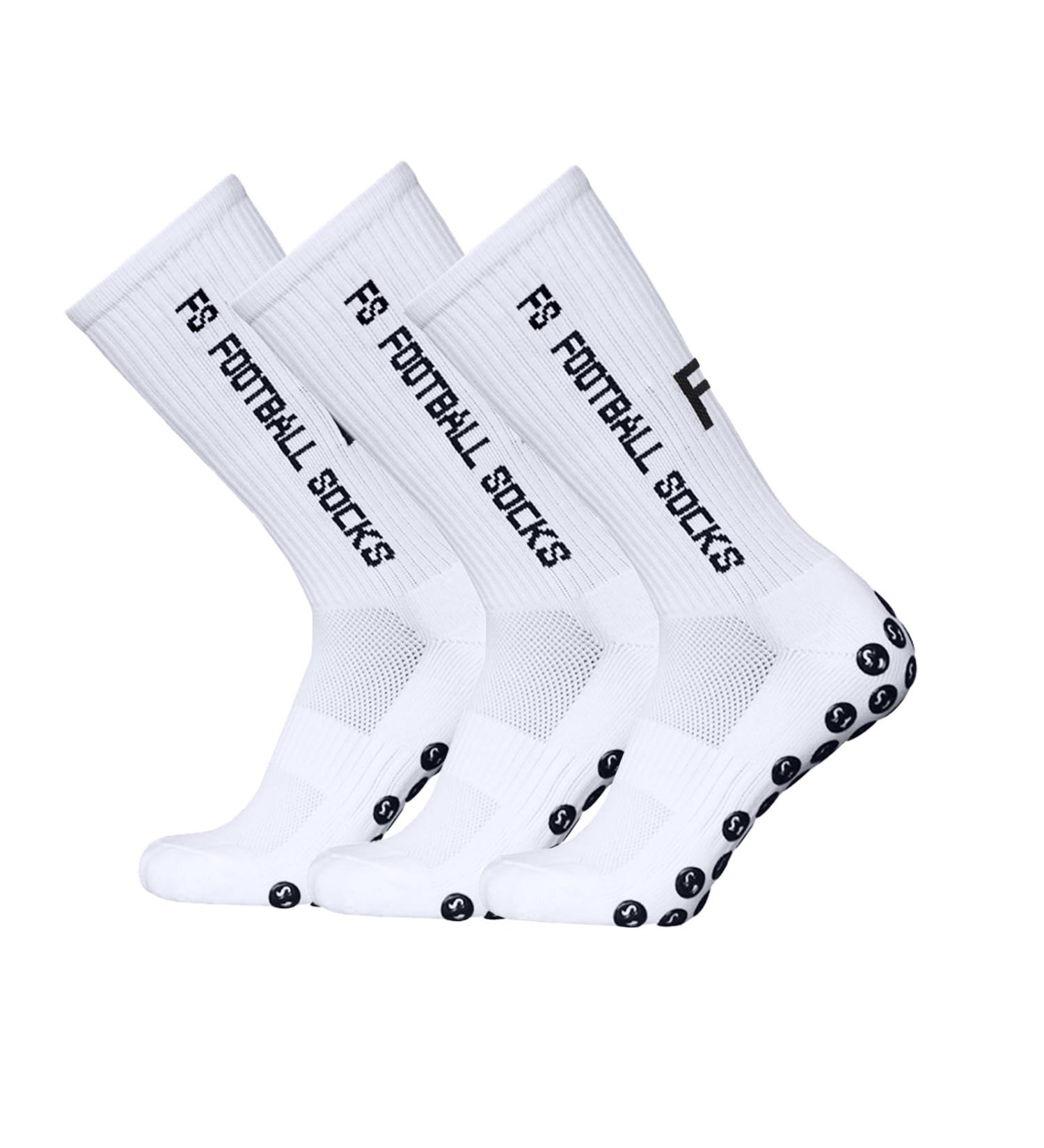 Lixada Breathable Football Socks for Men & Women - Non-Slip Durable Sports Socks (3 Pairs 39-46) for Football Cycling Marathon & Climbing - 01 White - Buy Online on GoSupps.com