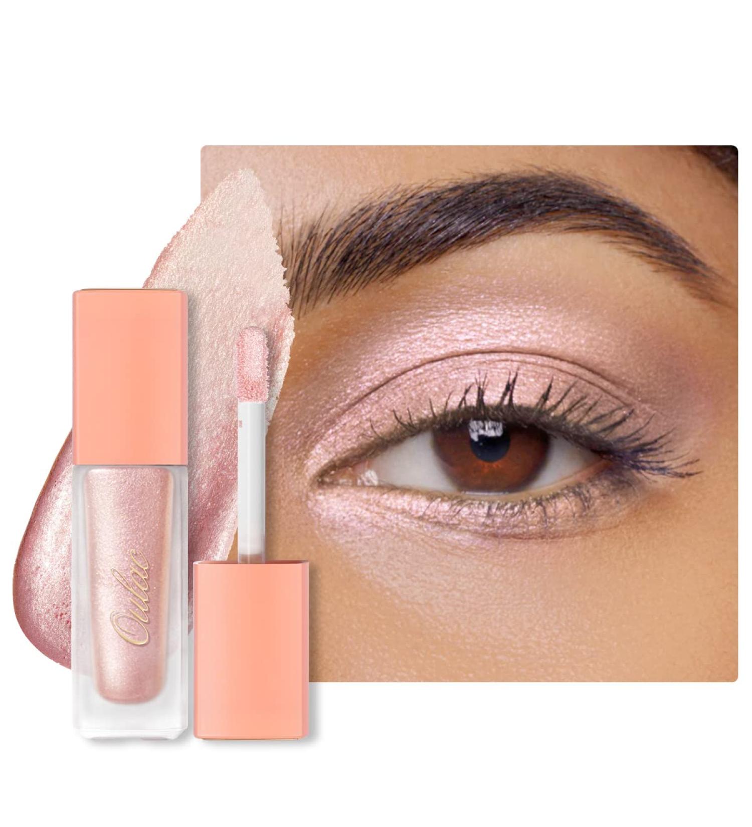 Oulac Baby Pink Glitter Liquid Eyeshadow | Shimmer Eye Makeup - Vegan & Cruelty-Free - Buy Online on GoSupps.com