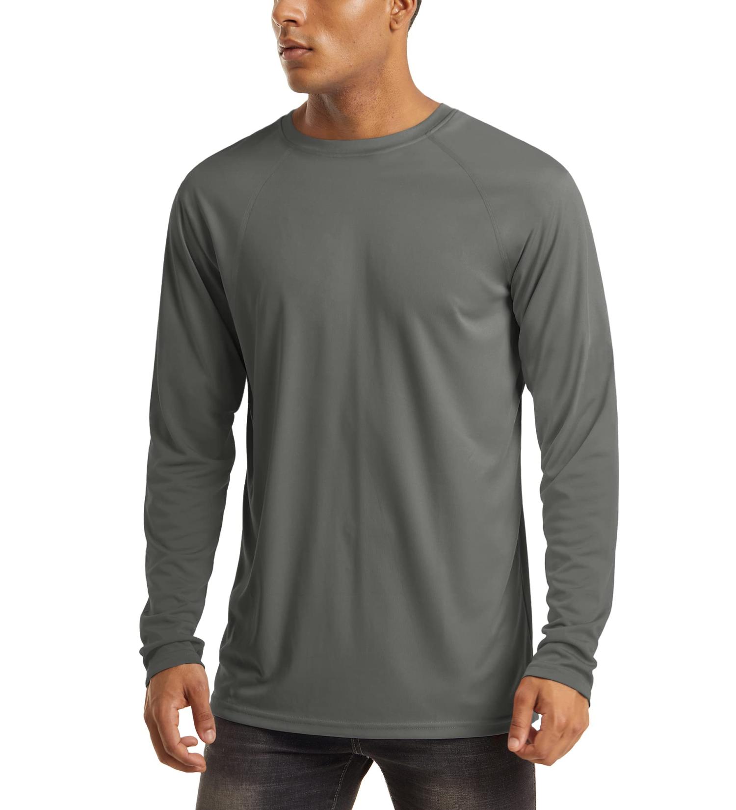 Buy Magcomsen Men UV Shirt UPF 50+ | Fast-Drying Long-Sleeved Hiking & Training Shirt - Buy Online on GoSupps.com