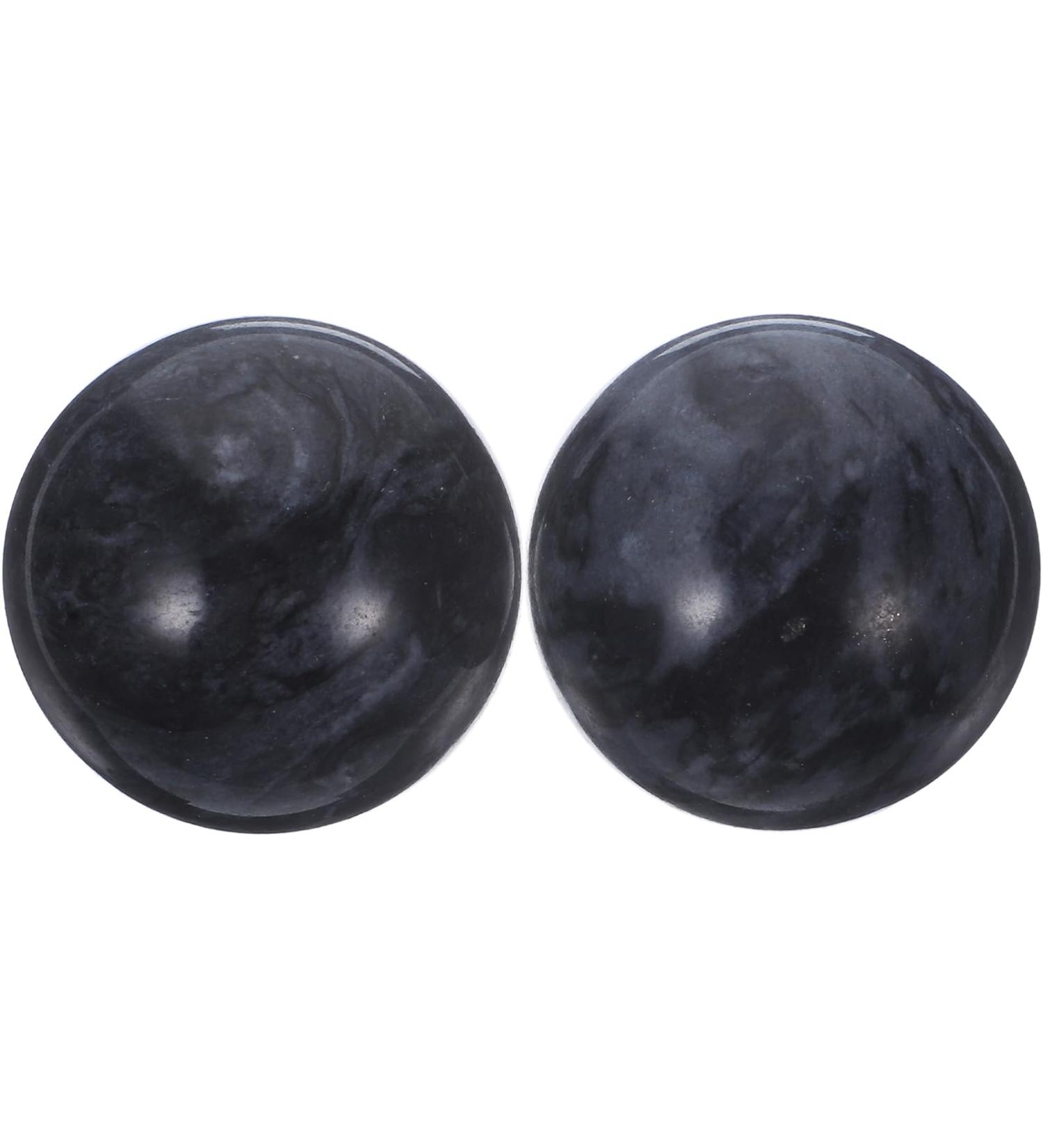 Supvox 2pcs Black Jade Baoding Balls - Chinese Health Massage & Stress Relief Exercise for Hands & Wrists - Buy Online on GoSupps.com