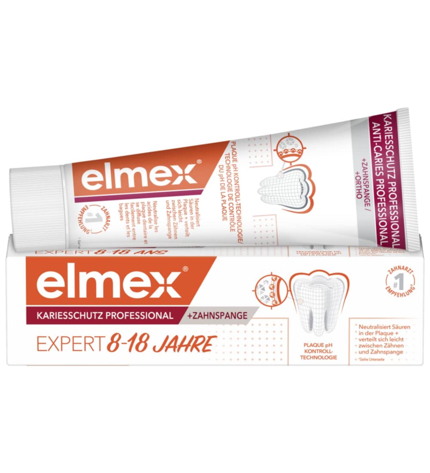 elmex Toothpaste Caries Protection for Braces | 75ml | Best for Ages 8-18 | International Shipping - Buy Online on GoSupps.com