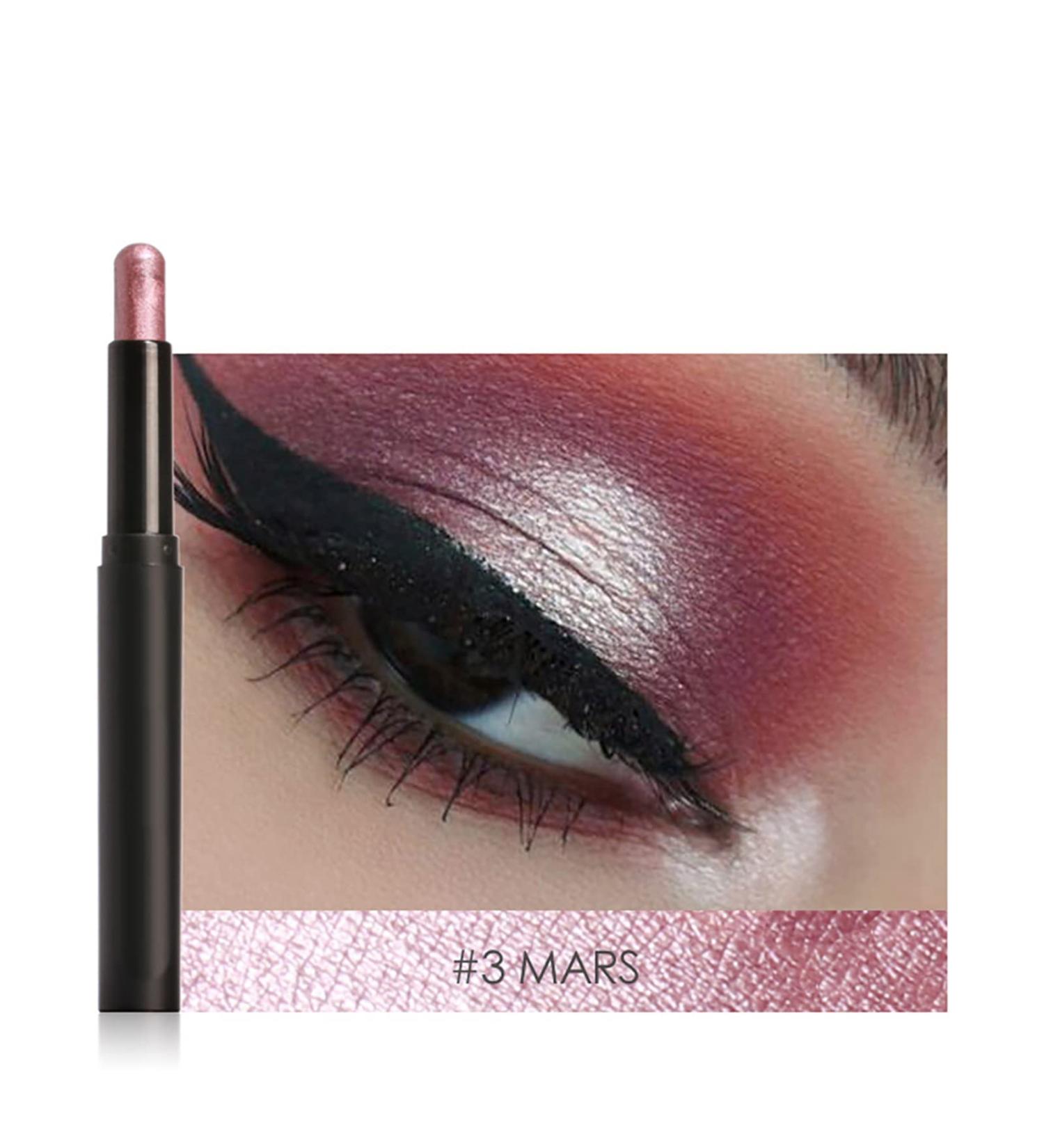 Eyeshadow Stick Waterproof Lancome Eyeshadow Pencil Long Lasting Eye Shadow Eyeshadow Pen Makeup Cosmetic Tool(#1) (#3)