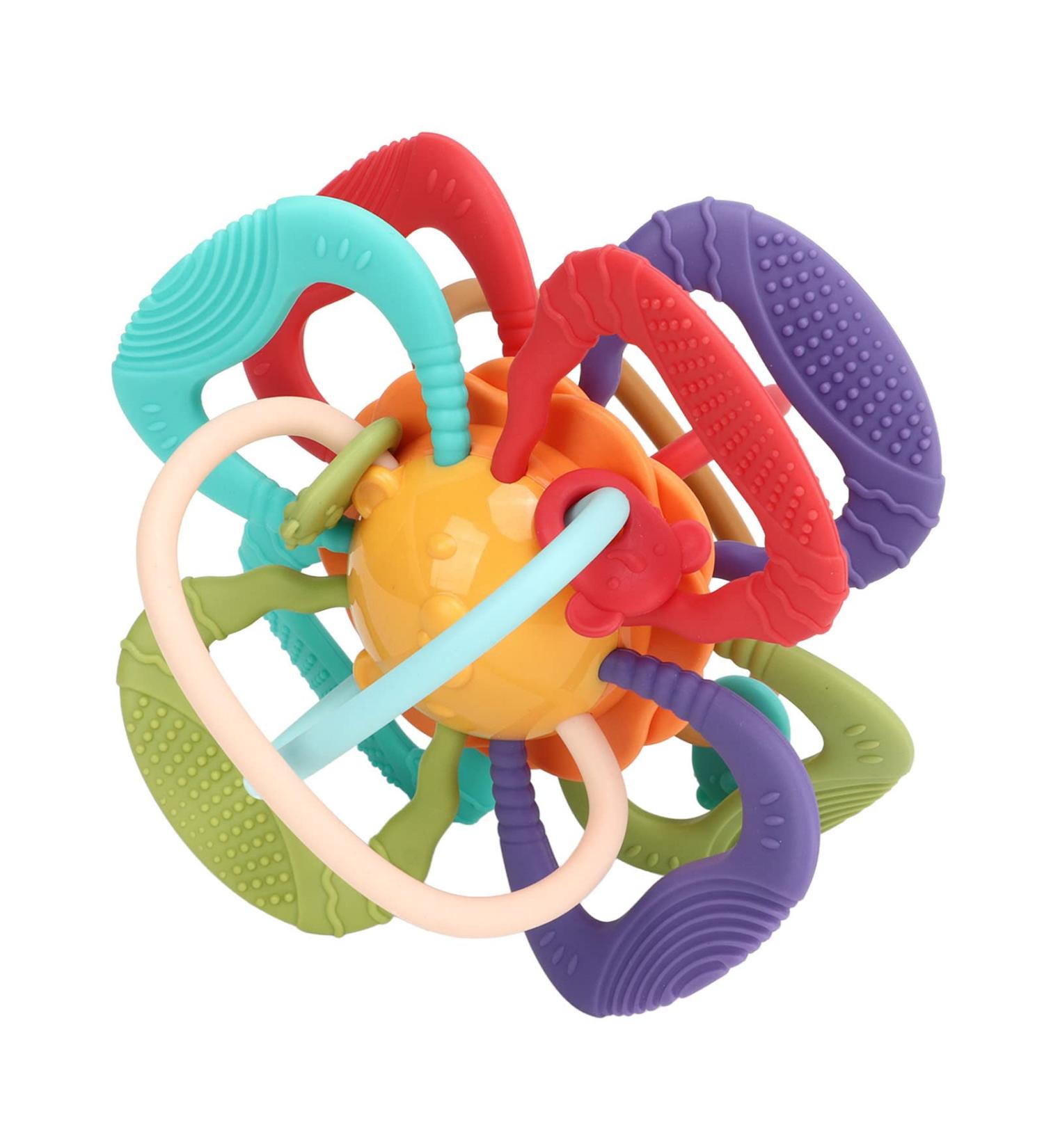 Manhattan Ball Plastic Cement Baby Teether - Lightweight Sensory Toy for Infant Teethers - Buy Online on GoSupps.com
