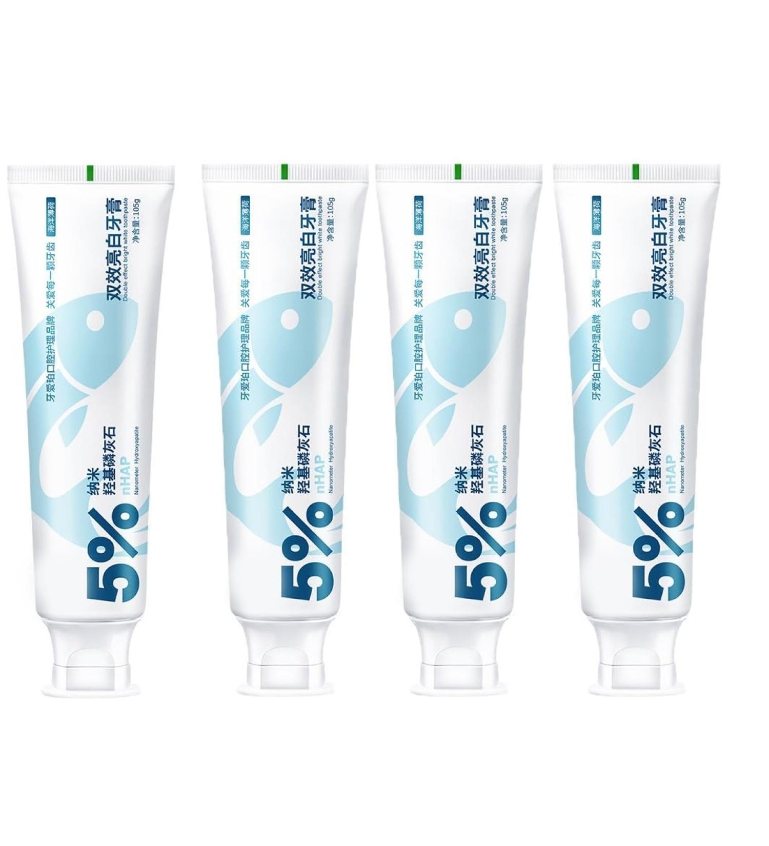 Amino Acid White Toothpaste for Sensitive Teeth | Enamel Whitening & Oral Care | Deep Clean & Stain Removal Gel with 5% Hydroxyapatite - Buy Online on GoSupps.com