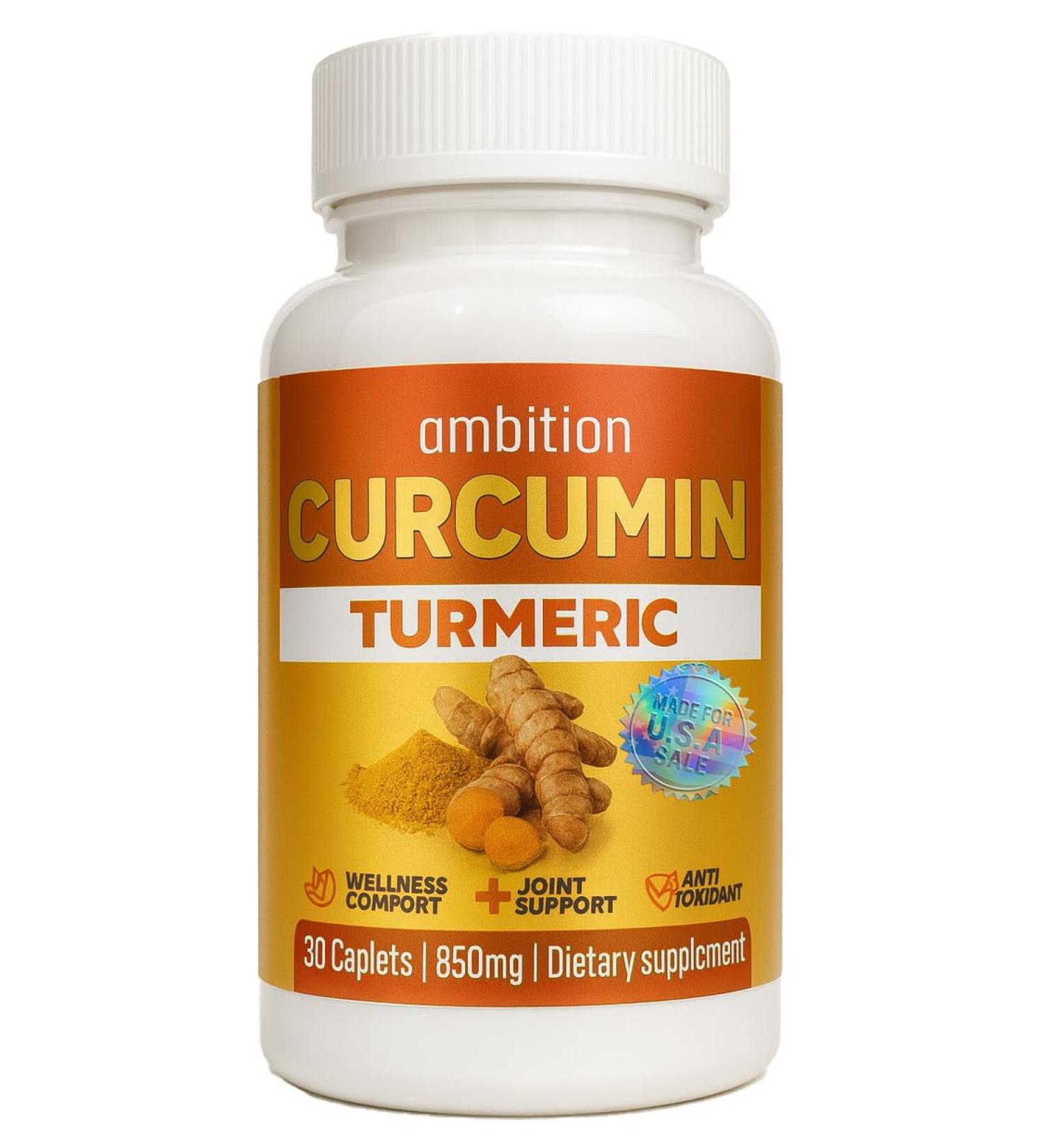 Curcumin Turmeric Curcuma Supplement 850 mg 30 Capsules 30 Count (Pack of 1) 1 - Buy Online on GoSupps.com