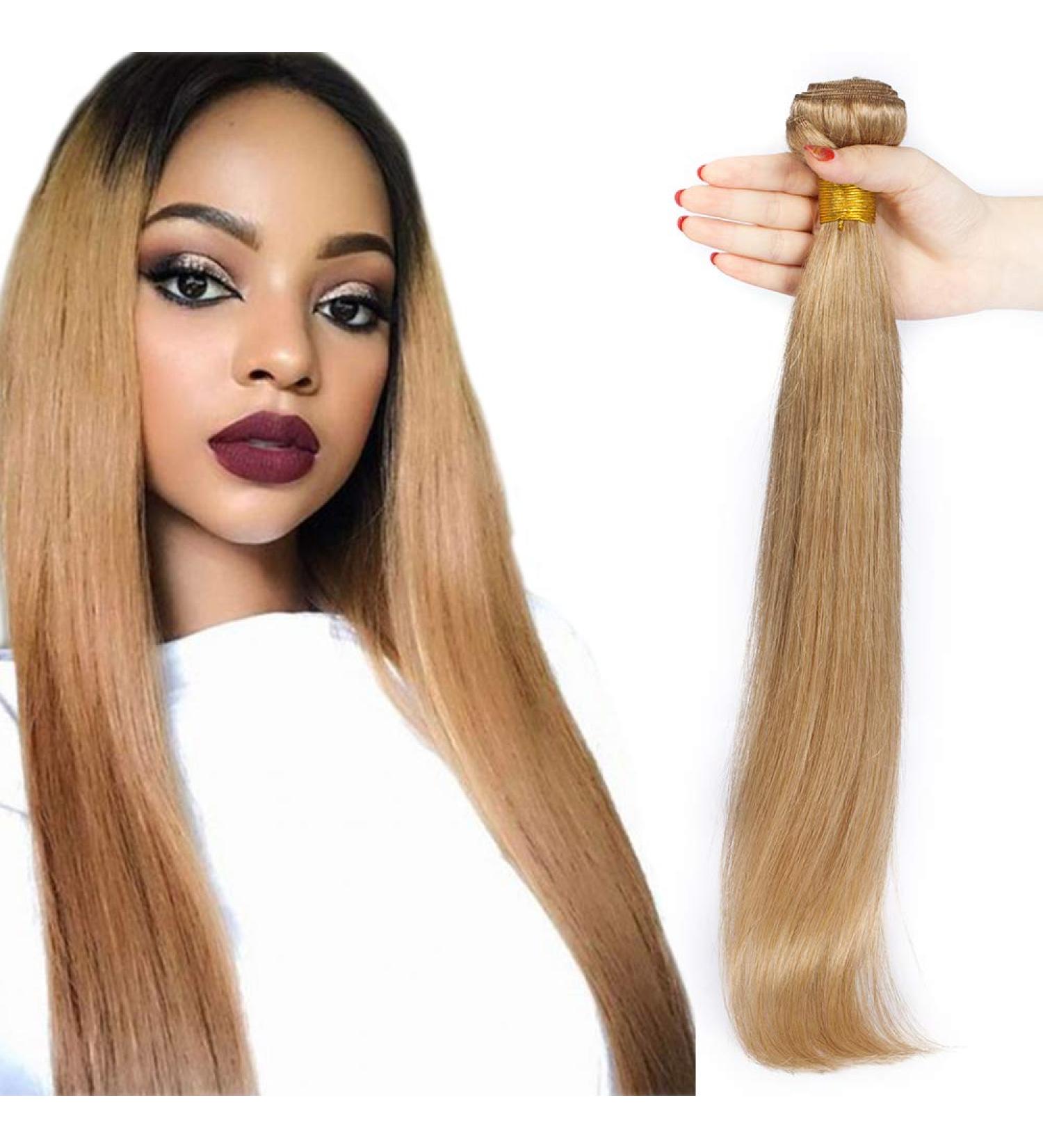 SEGO Brazilian Human Hair Bundles - 100% Virgin Straight Weave Extensions in Honey Blonde - 8 Bundle for Stunning Styles - Buy Online on GoSupps.com