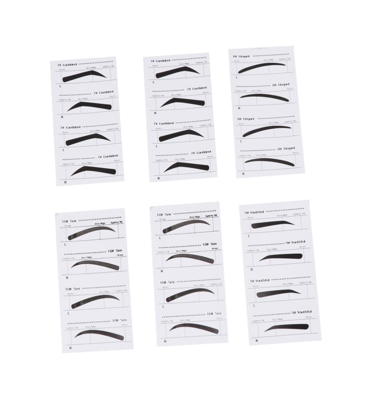 Beavorty 4 Sets stencil eyebrow shape eyebrow card eyebrow stencil sticker plastic sleeve cosmetic - Buy Online on GoSupps.com