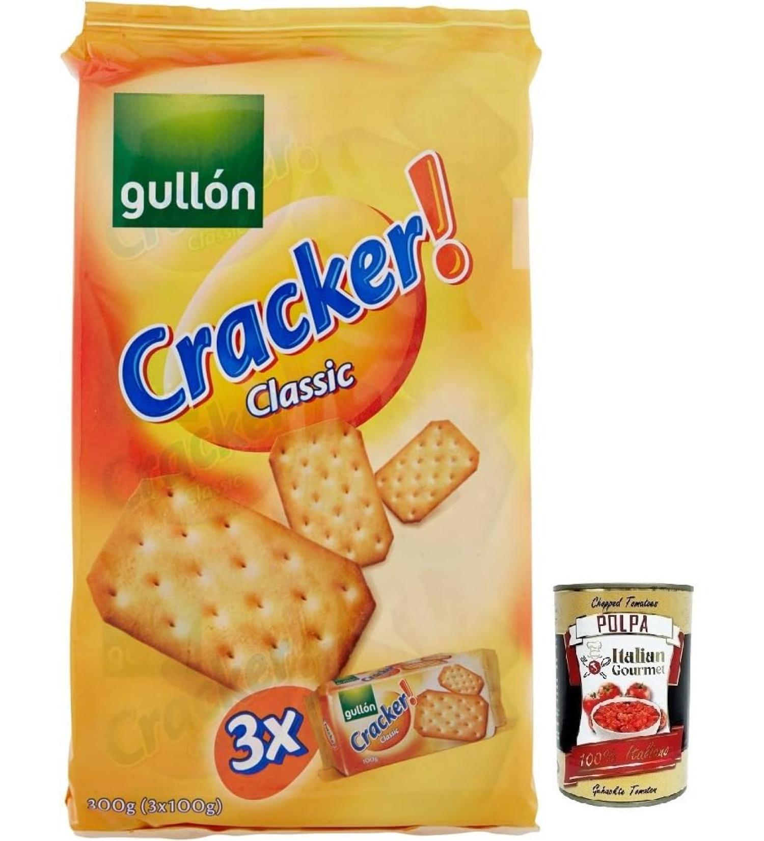  Italian Gourmet E.R. Gull n Cracker Classic savory biscuits snacks 300 g pack each pack contains 3 packs of 100 g + Polpa di Pomodoro 400 g - Buy Online on GoSupps.com