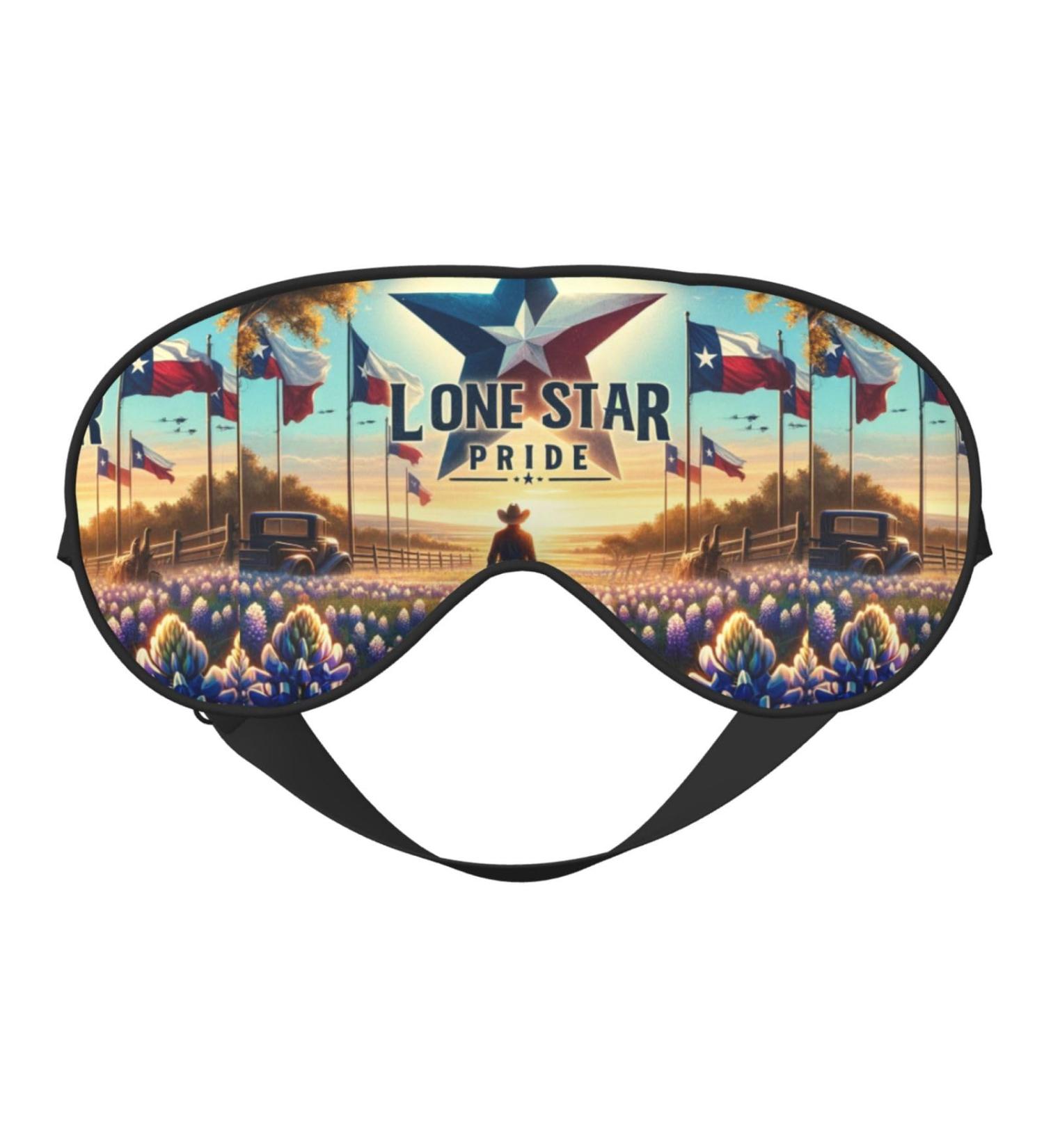 Double-Sided Eye Mask | Texas-Pride-Star Unisex Night Sleep Shade Cover | Comfortable Sleep Mask for Travel & Home - Buy Online on GoSupps.com