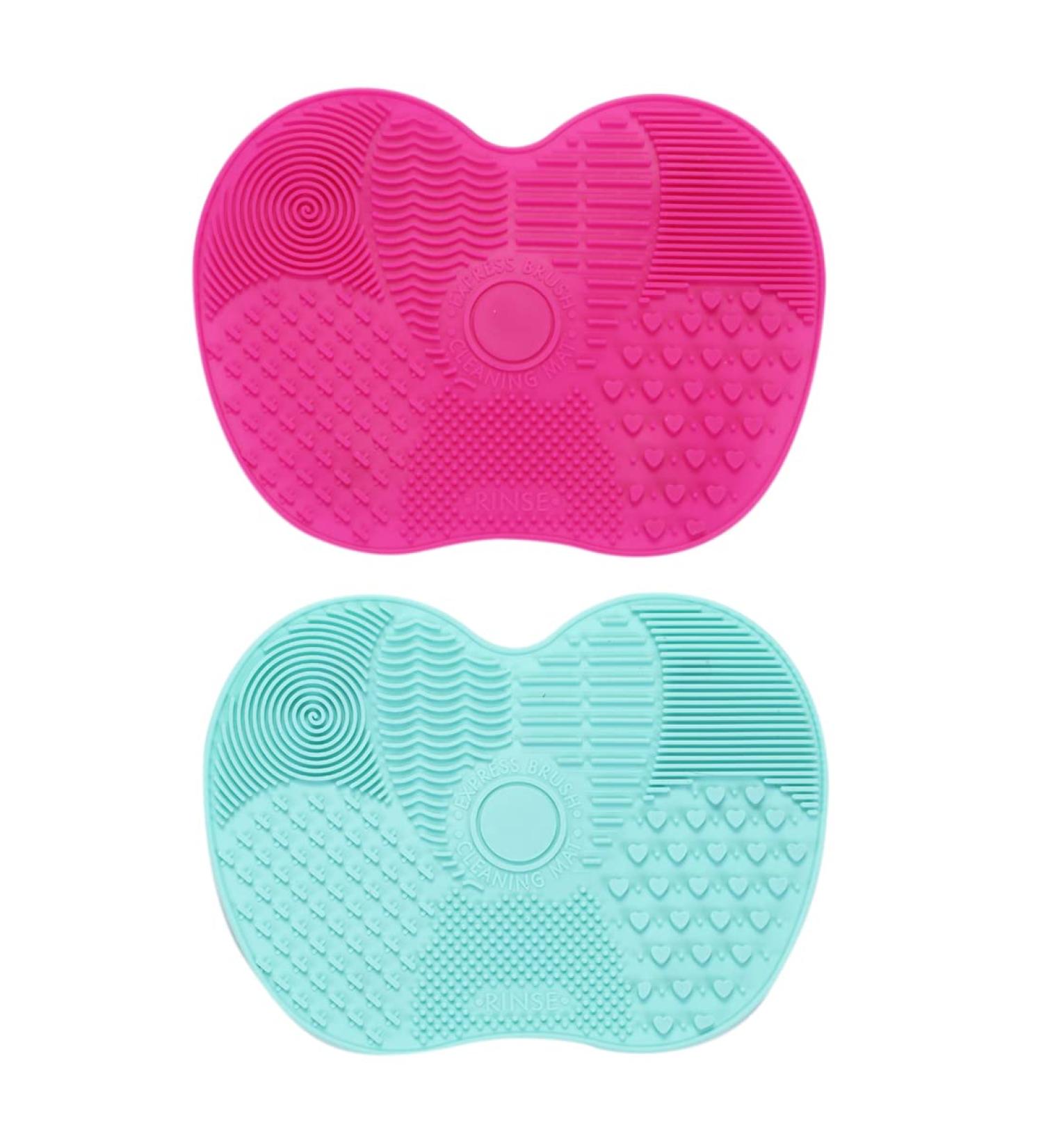 Buy Silicone Makeup Brush Cleaning Pad - 2 Pack with Suction Cup | Portable Scrubber Tool for Effortless Brush Cleaning - International Shipping Available - Buy Online on GoSupps.com