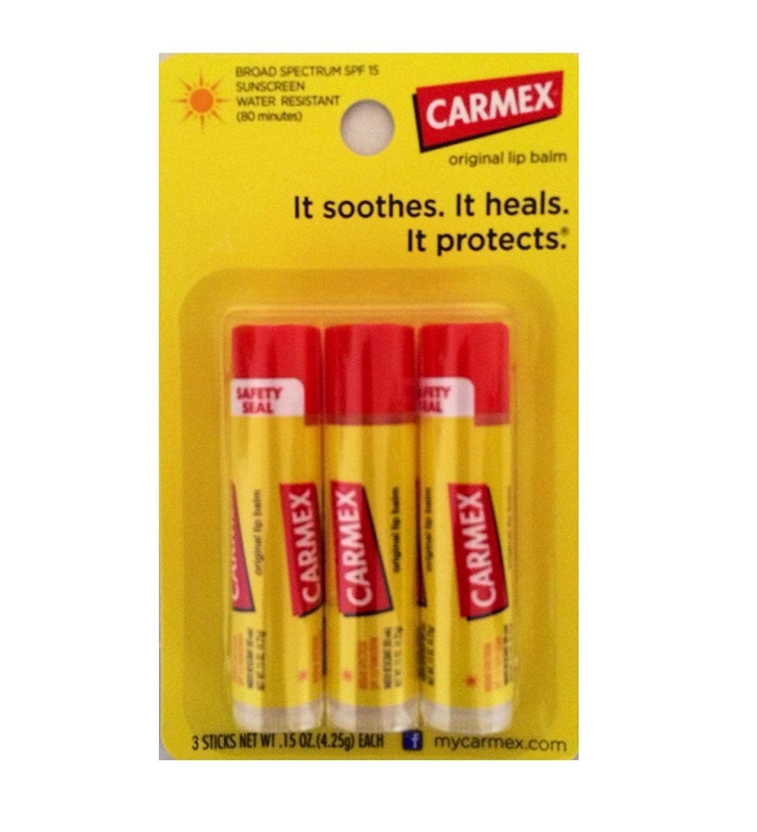 Carmex Lip Balm Moisturizing Original.15 Ounce 3 ct. by Carmex