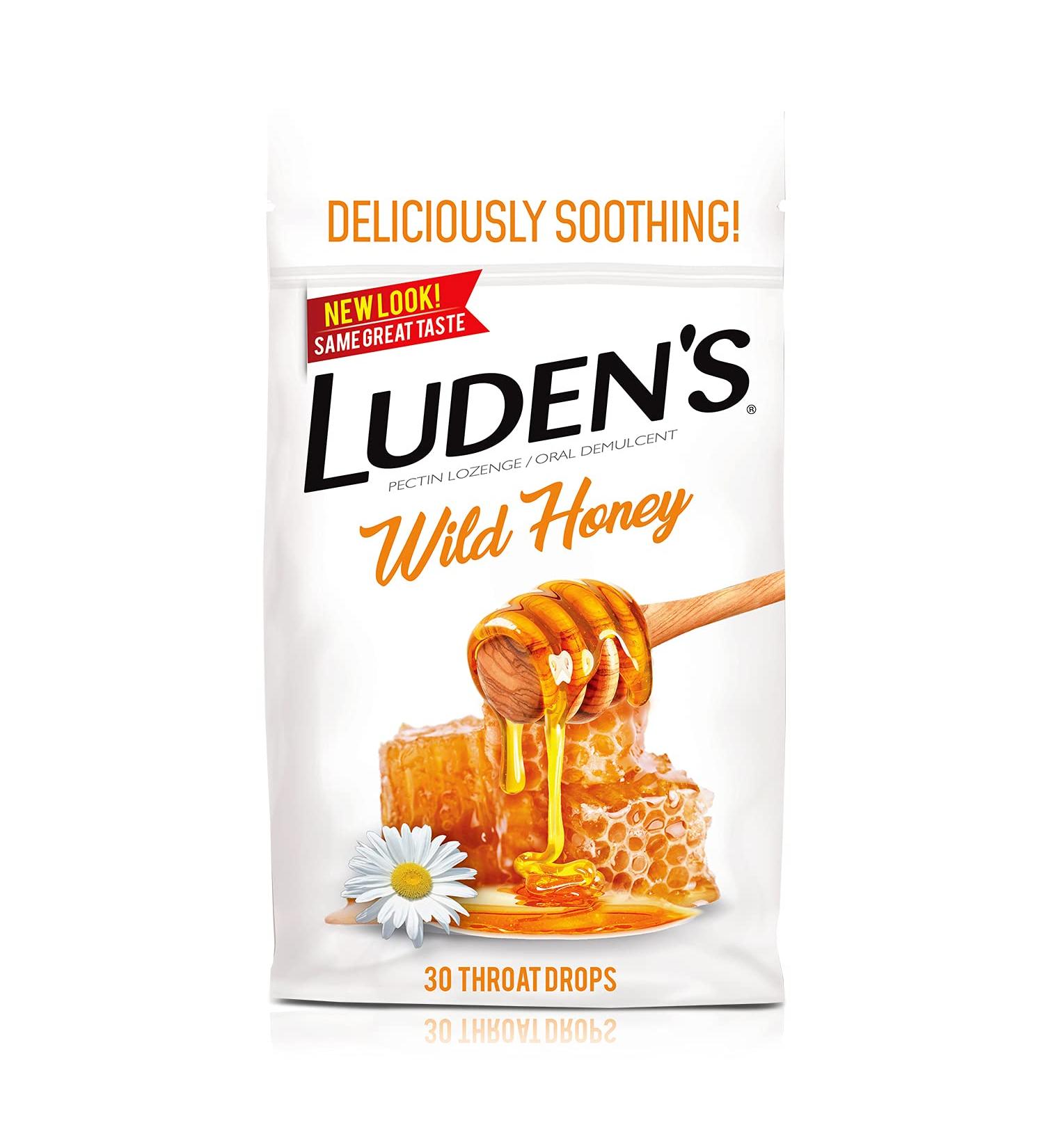 Luden's Pectin Lozenge with Wild Honey - 30 Oral Demulcent Throat Drops | Soothes Cough & Throat Irritation - Buy Online on GoSupps.com