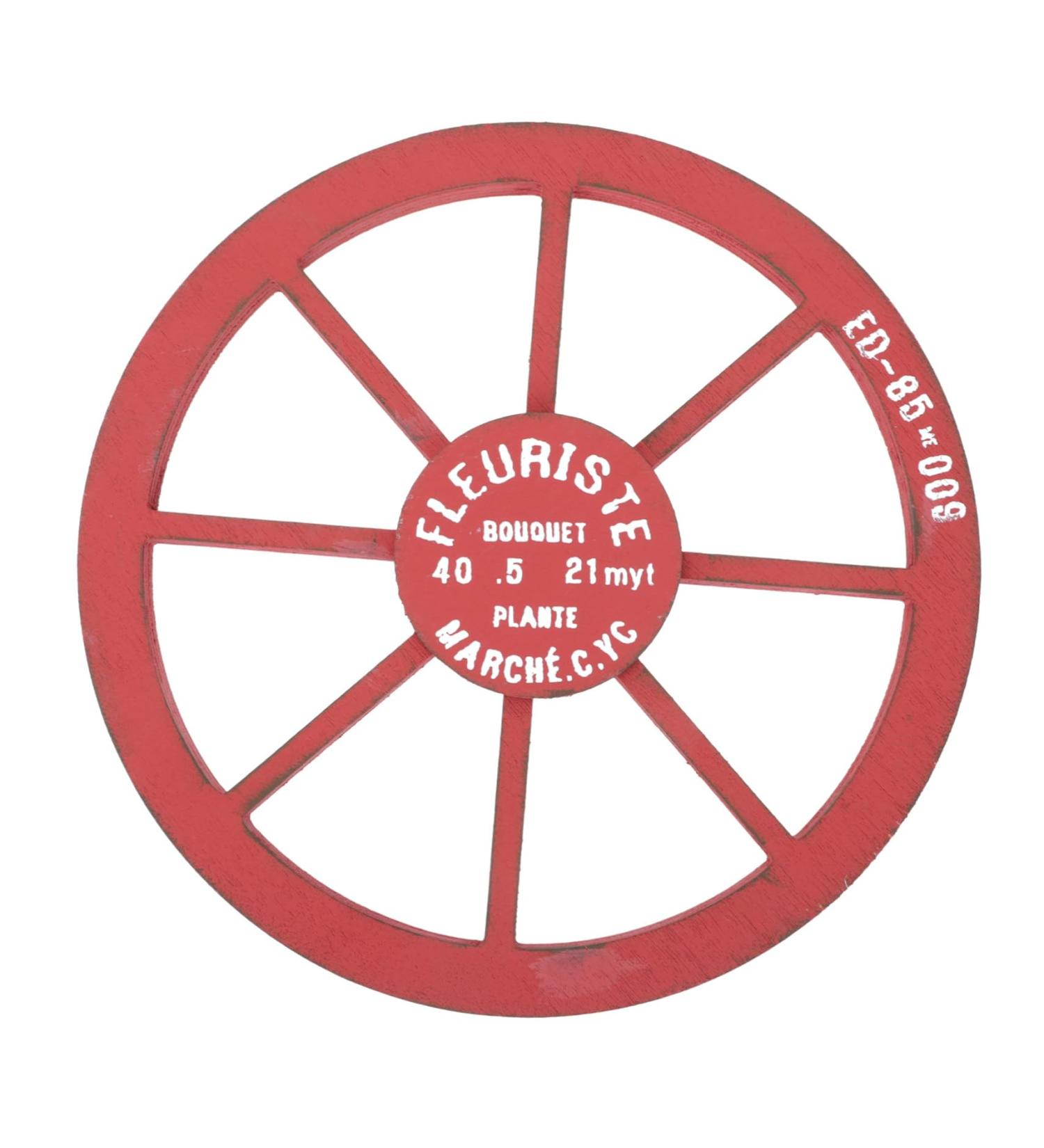 Zerodeko Wall Mounted on Wheels Vintage Decor Rudder Decor Wood Wheel Ornaments Wall Decoration Household Red 30x30cm - Buy Online on GoSupps.com