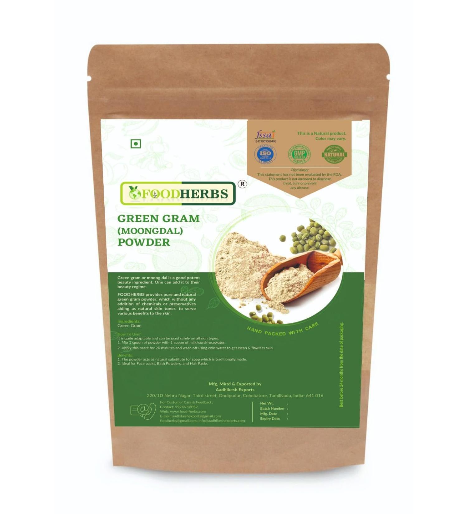 Green Gram Powder | 200 Gms | Flawless Skin & Hair Care | Moong Dal Culinary Benefits | International Shipping - Buy Online on GoSupps.com