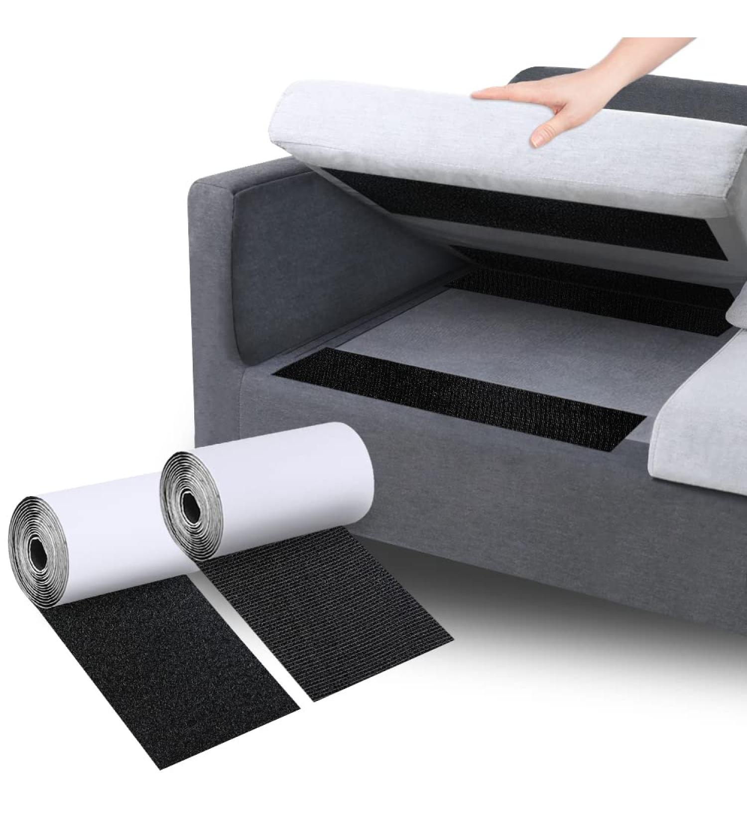Non Slip Cushion Pad - 4x5ft Black Roll with Adhesive for Couch Cushions - Stop Sliding - Buy Online on GoSupps.com