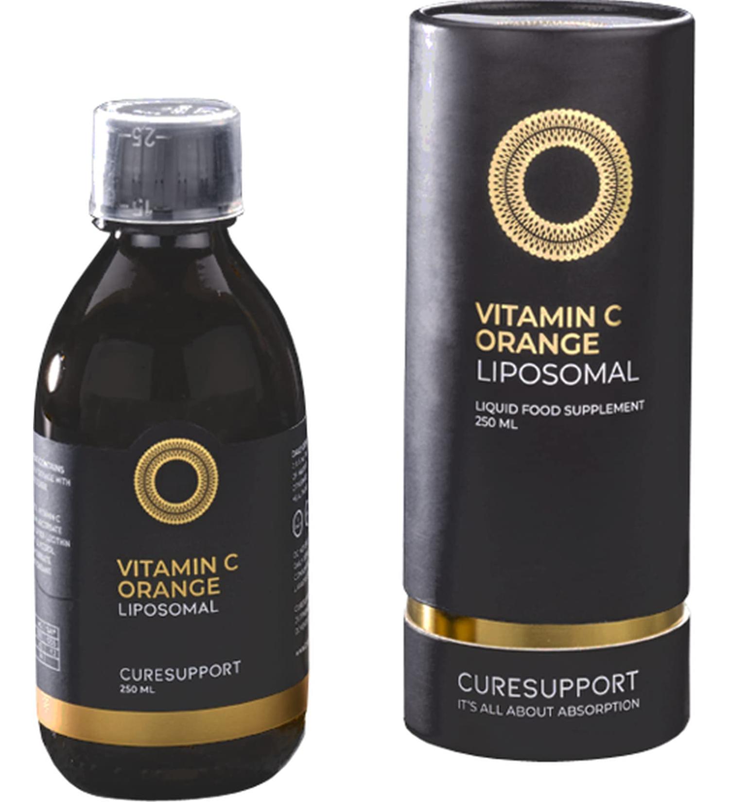 Vitamine C liposomale - Orange - 1000mg - 1x 250ml CureSupport - Buy Online on GoSupps.com