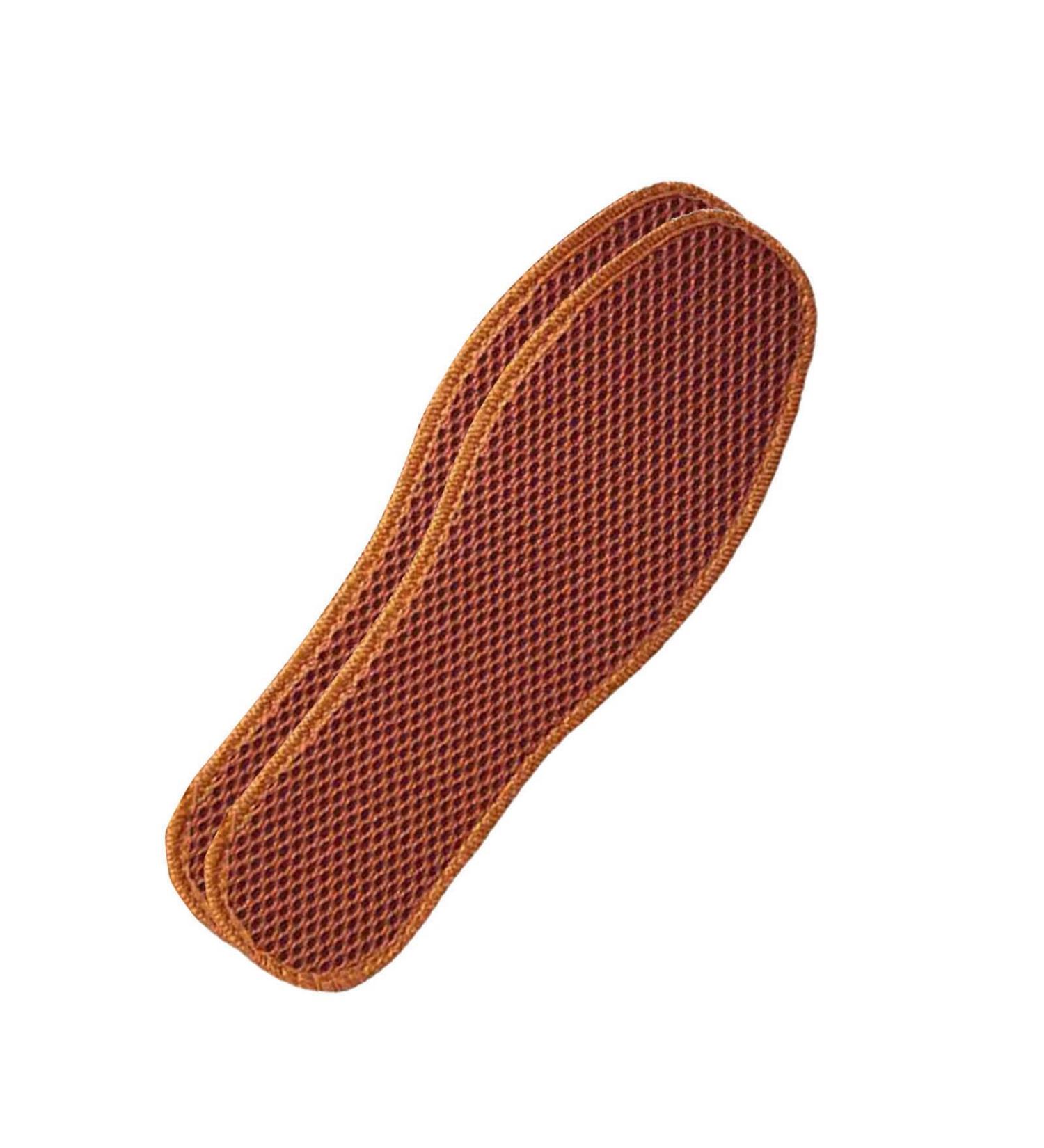 Bamboo Charcoal Mesh Insoles for Men's Leather Shoes | Sweat-Absorbing & Washable Shoe Pads | Size 42 Khaki - Buy Online on GoSupps.com
