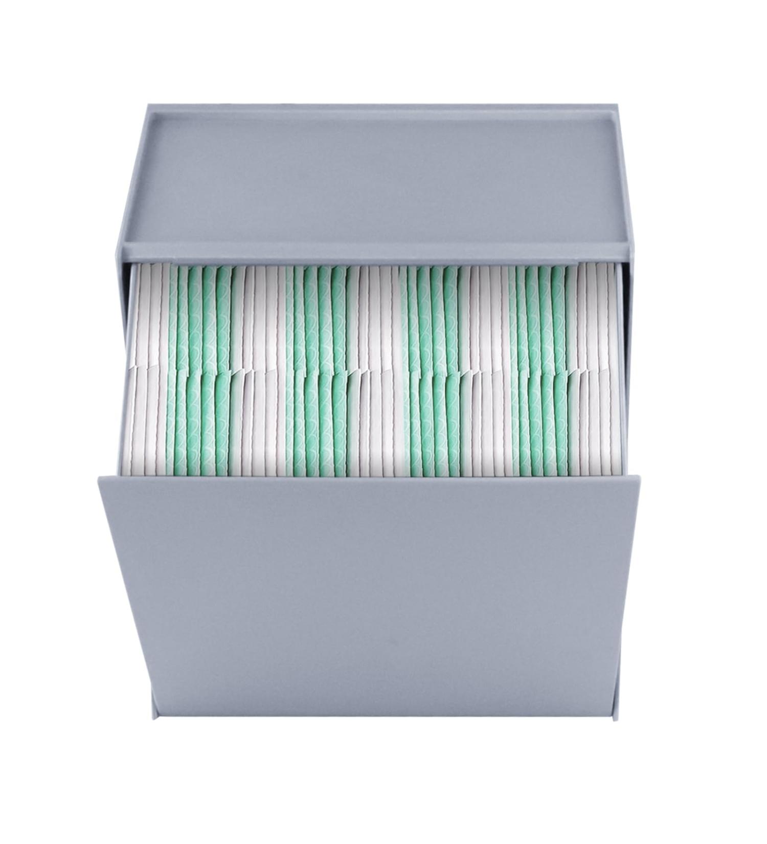Gray Plastic Storage Box for Women's Bandages & Bathroom Organizers | Tampon & Pad Holder 20.3x12.5x24 cm - Buy Online on GoSupps.com