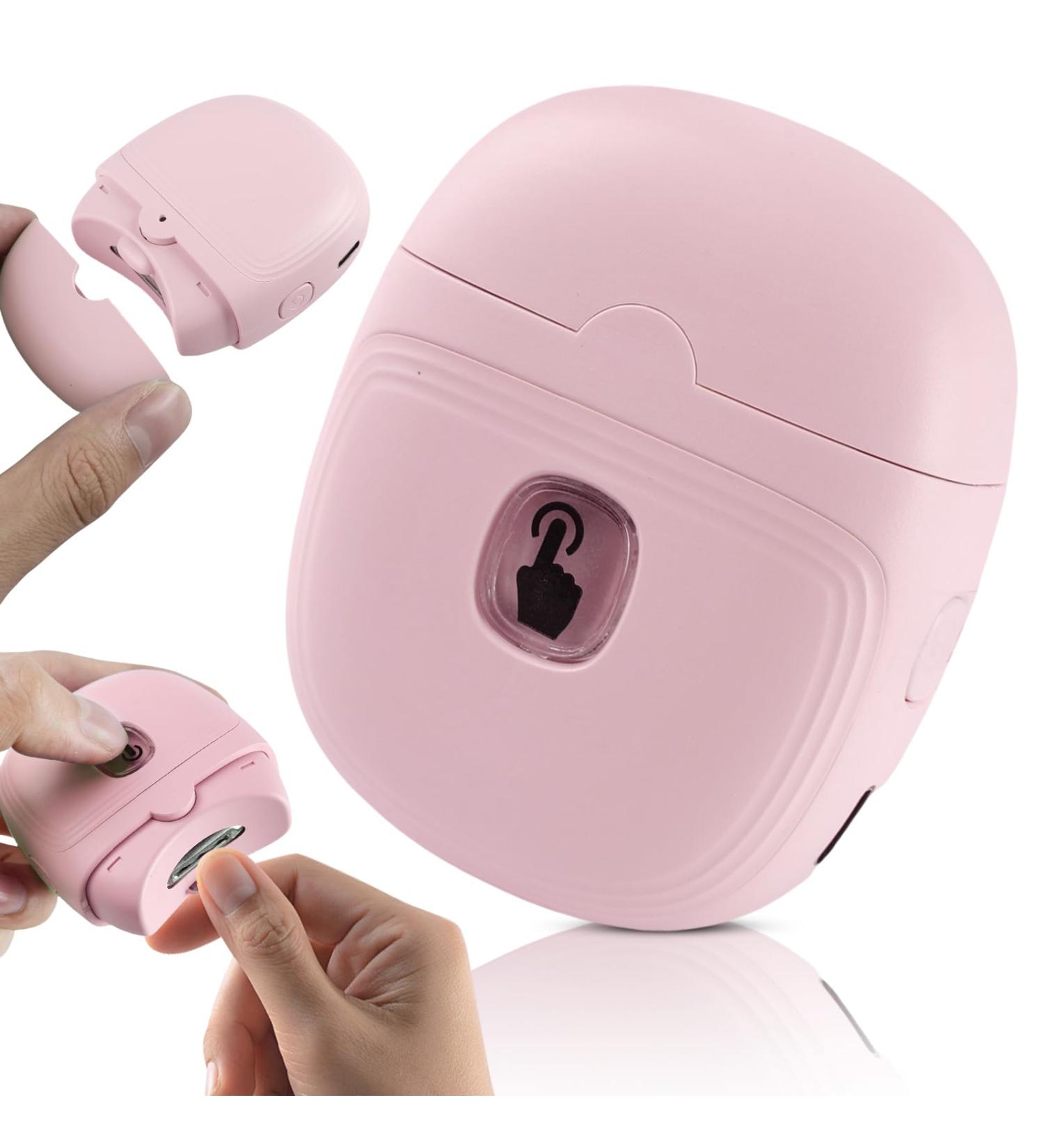 Buy Portable Electrical Nail Clipper & Scissors - Automatic USB Nail Cutters for Adults & Children (Pink) - International Shipping Available - Buy Online on GoSupps.com