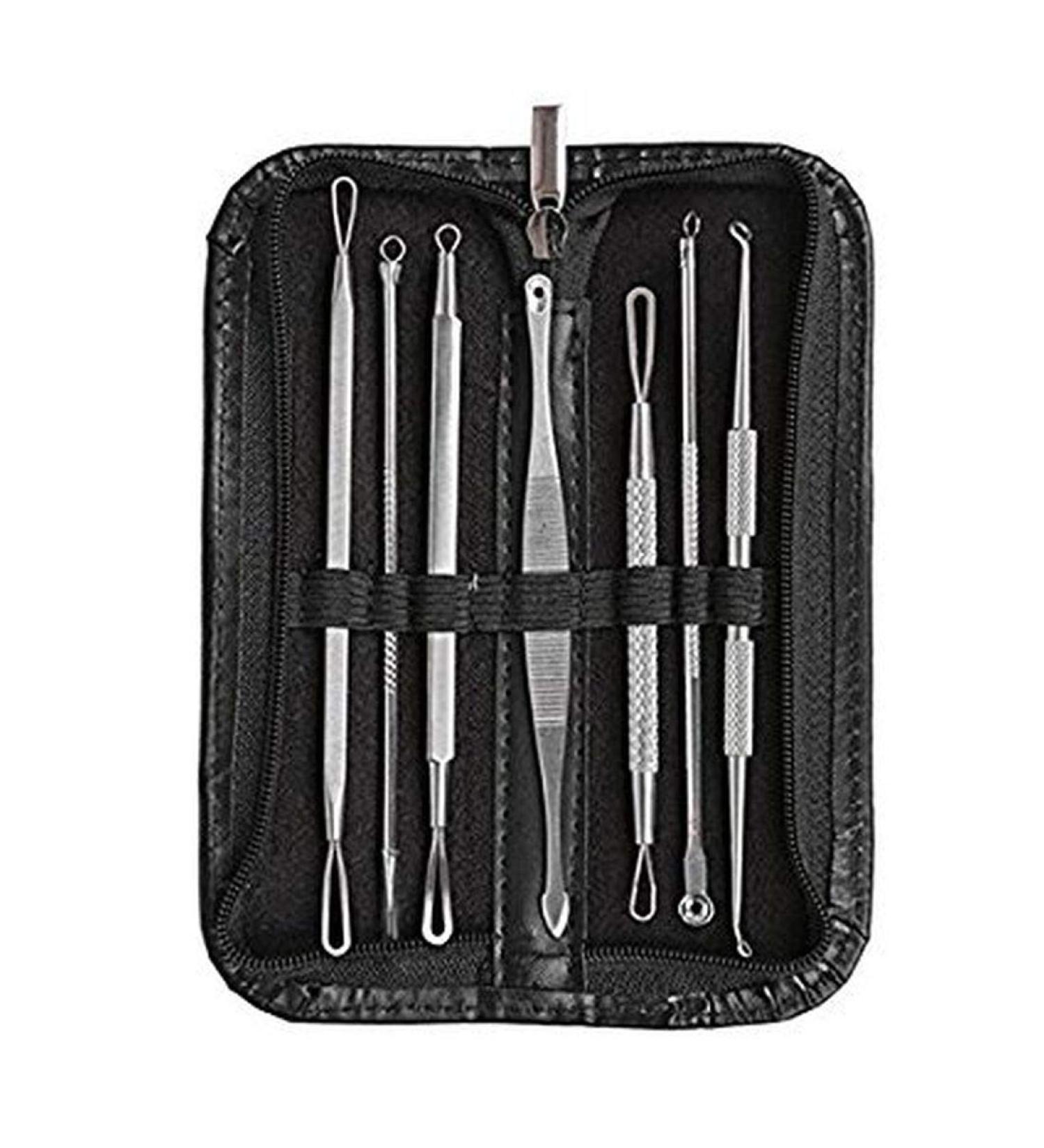 Pimple Popper Blackhead Remover Kit with Extractor Tool - Acne Treatment for Blemish and Whitehead Popping - Includes Pimple Popper Badge - Buy Online on GoSupps.com