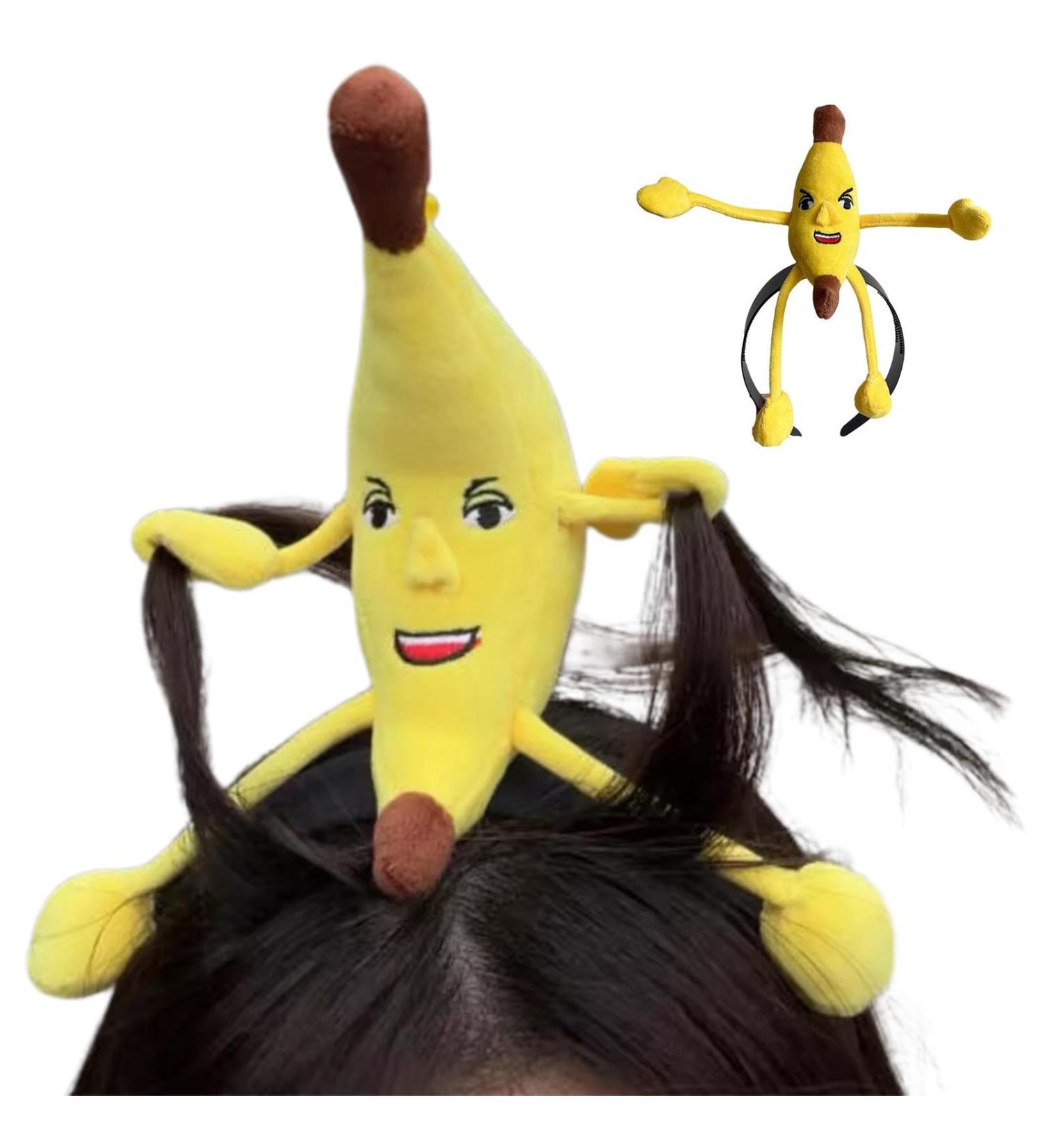 Banana Headband for Women Yellow Banana Food Headband | Photo Props for Cosplay Gathering Costume Accessory for Adults Dress Up Hat Stylish Hair Accessories - Buy Online on GoSupps.com