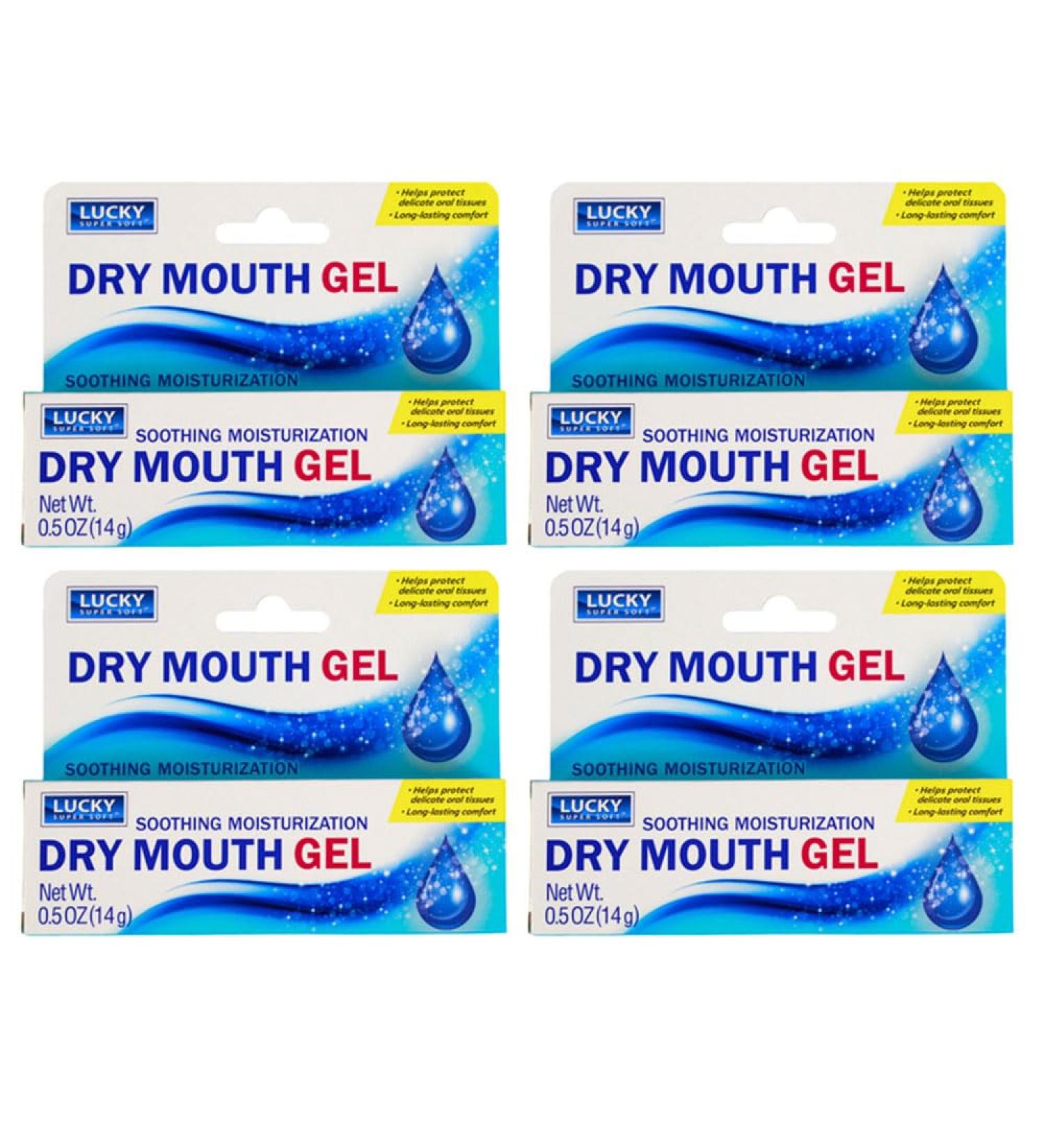 4 Pk Soothing Dry Mouth Gel Moisturizing Oral Relief Saliva Production 0.5oz Fast Acting Alcohol Free Mouth Moisturization with Xylitol Immediate Comfort - Buy Online on GoSupps.com