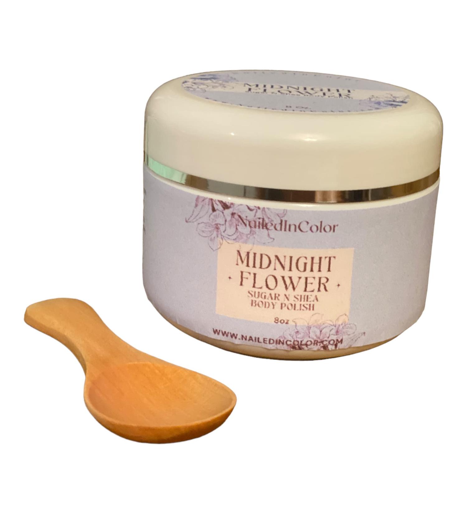 NailedInColor Midnight Flower Scented Women's Sugar N Shea Body Scrub - Buy Online on GoSupps.com
