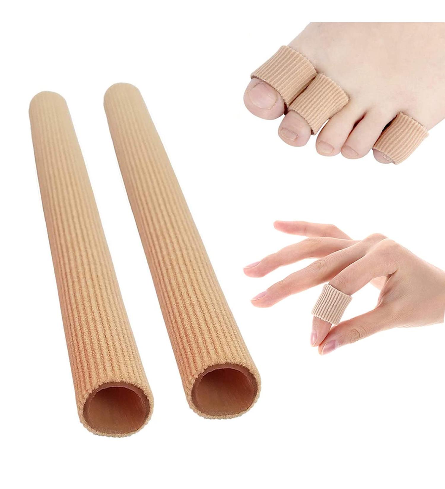 2 Pieces Silicone Toe Cushion Tube - Soft Gel Protection for Corns Calluses & Bunion Relief (15cm - Small Toes) - Buy Online on GoSupps.com