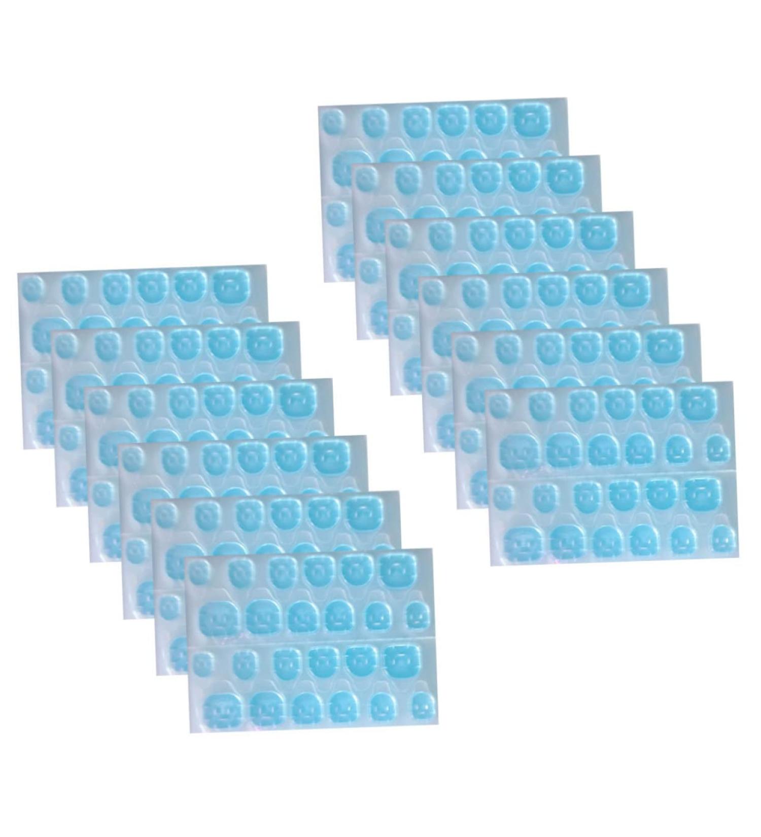 DRESSOOS 30 Sheets Manicure Jelly Stickers Labeling Stickers Transparent Nail Glue Stickers Fake Nail Glue Sticker Label Stickers Manicure Paste Convenient Silica Gel Invisible Jelly Glue - Buy Online on GoSupps.com